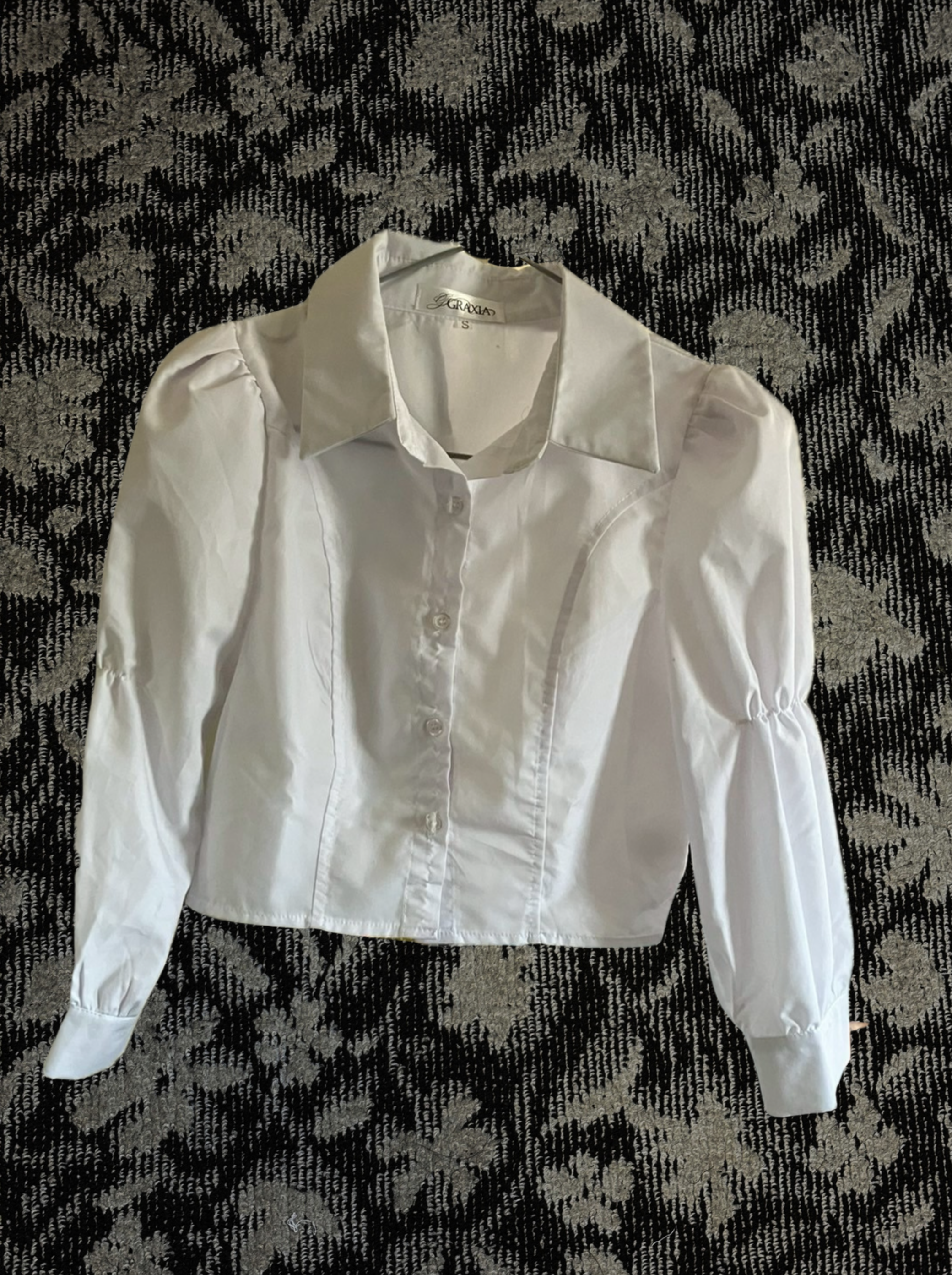 フラウンス袖ブラウス