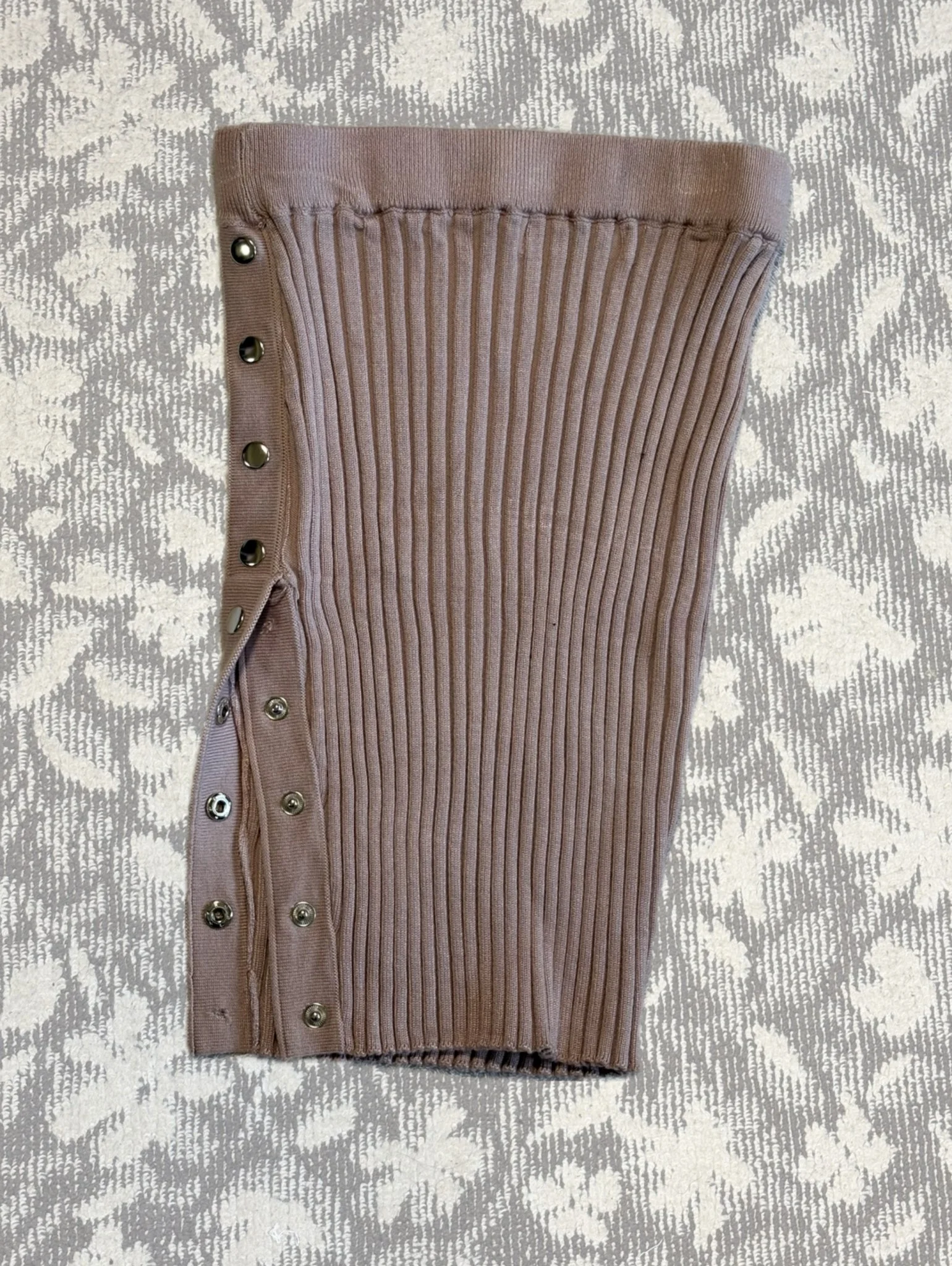 リブニットスカート(ピンク)