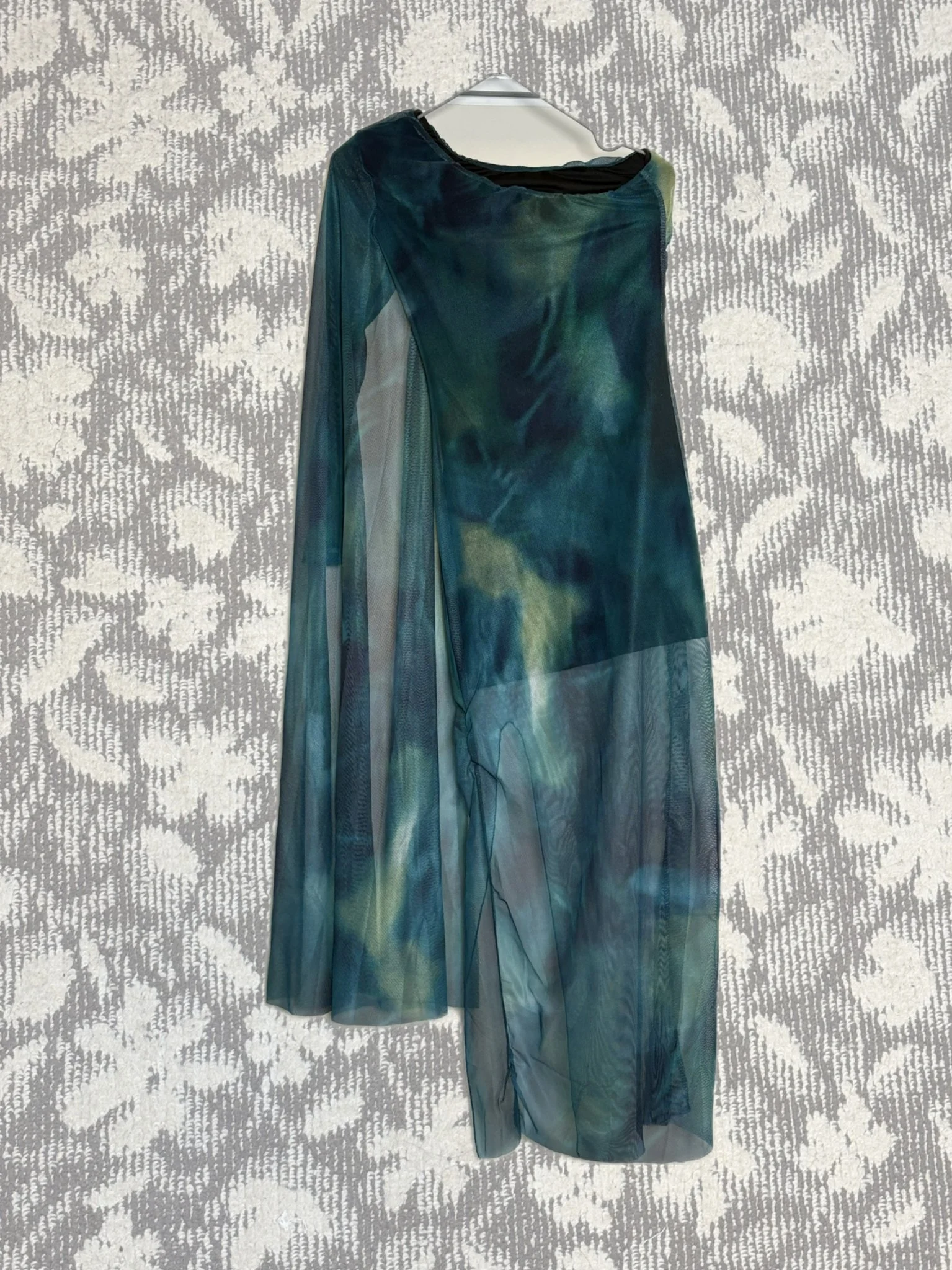 ワンショルダーシースルーワンピース