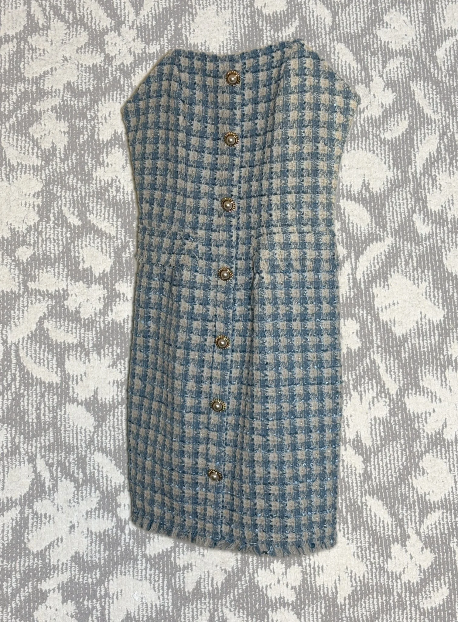 ツイードハウンドトゥースチェックキャミワンピース