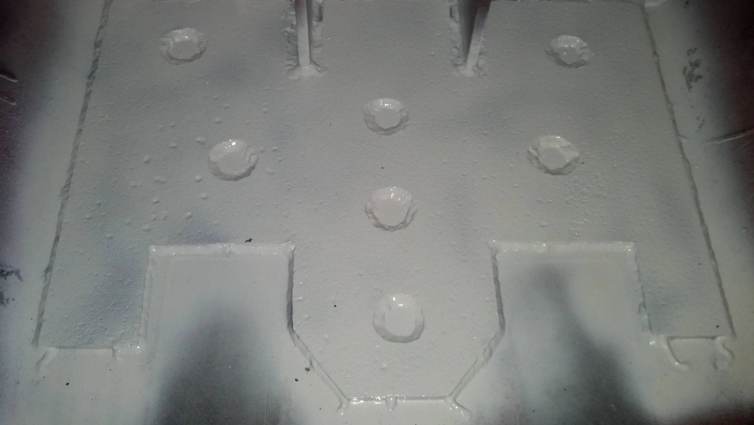 Reinforced and primed crane turret plate repair by RPW Contracting for heavy equipment restoration in Jeannette, PA