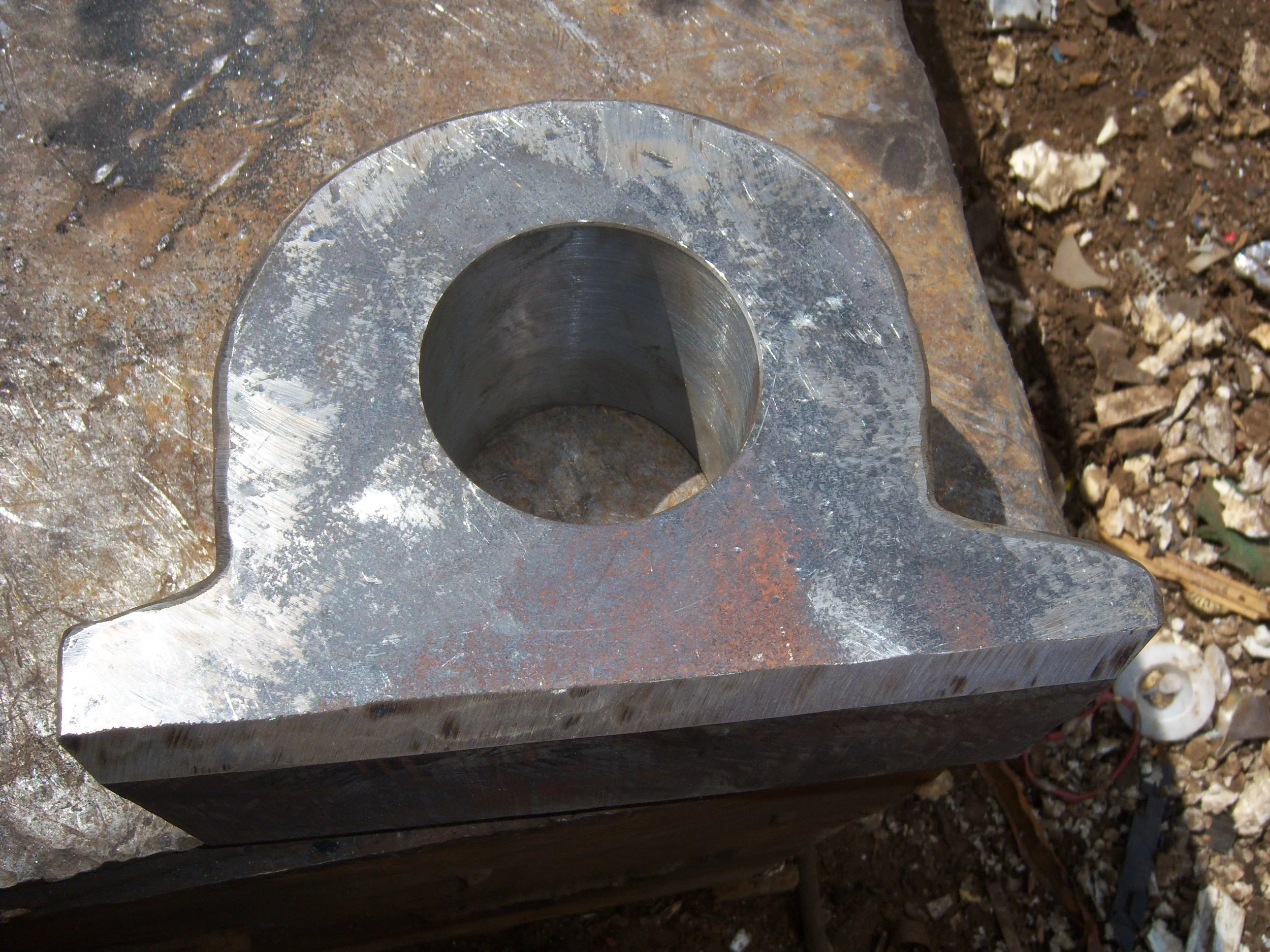 Custom-fabricated steel pin boss by RPW Contracting in Jeannette, PA — mobile welding and precision field fabrication service