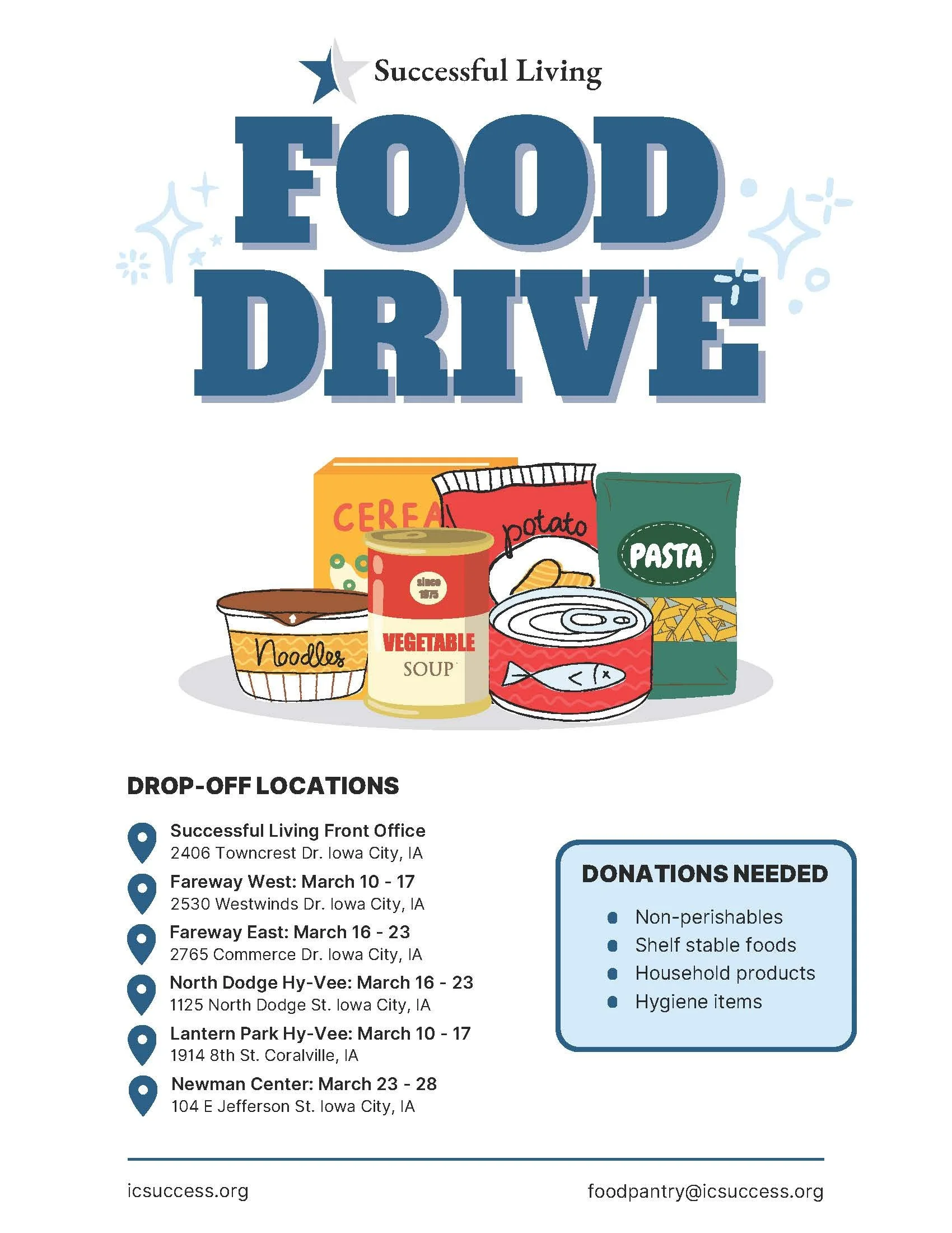 Successful Living Food Drive