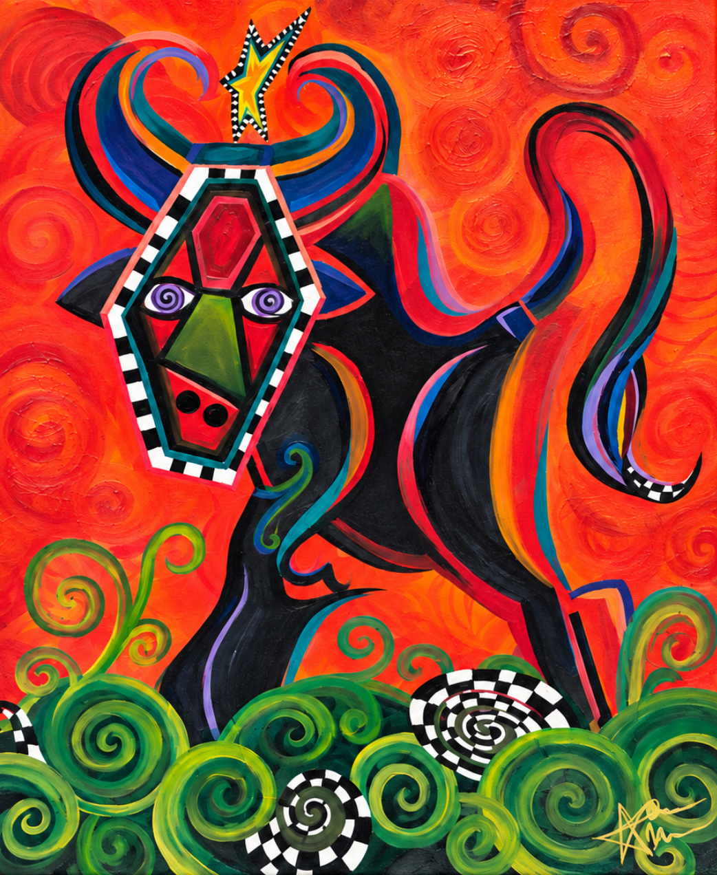 toro, 24" x 30" x 1.5", acrylic on canvas