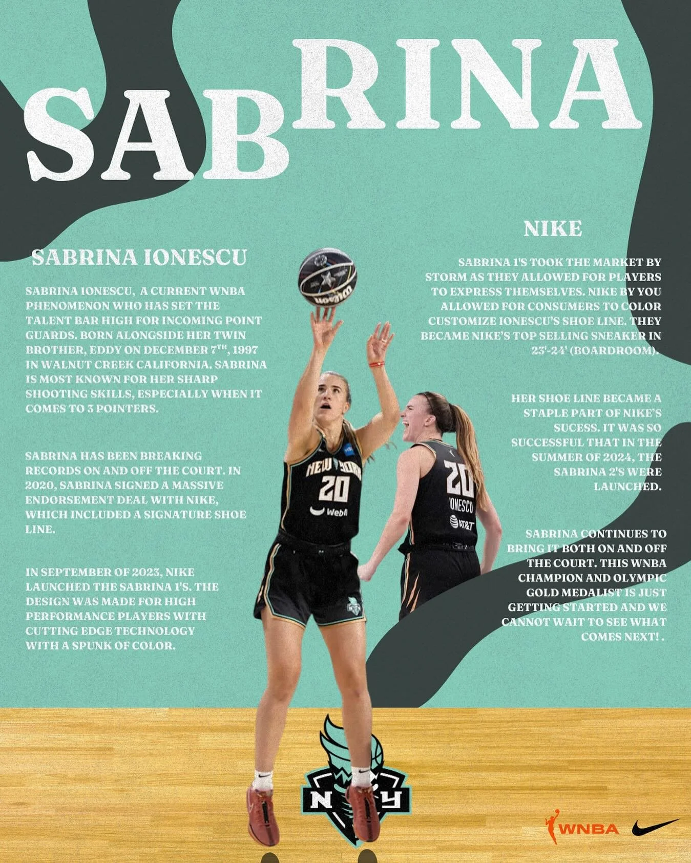 ✨ Setting the Standard. Breaking the Records. Changing the Game.🏀
 From draining threes to launching the hottest kicks, Sabrina Ionescu is rewriting what&rsquo;s possible, on the court and in the sneaker game.

The Sabrina 1&rsquo;s and 2&rsquo;s ar
