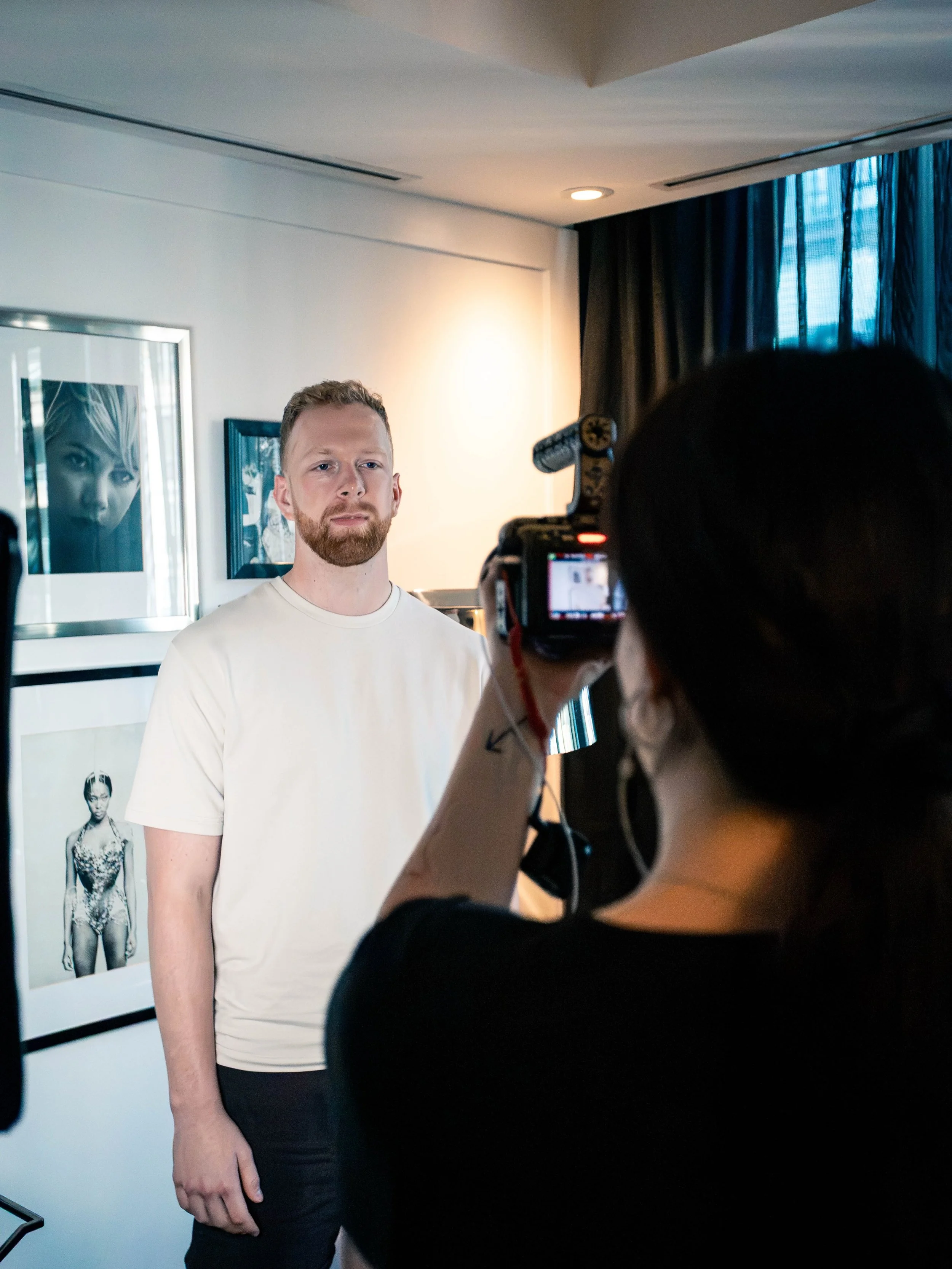BTS with @sportsbycwinnie of @lukeprokop_ 🤍