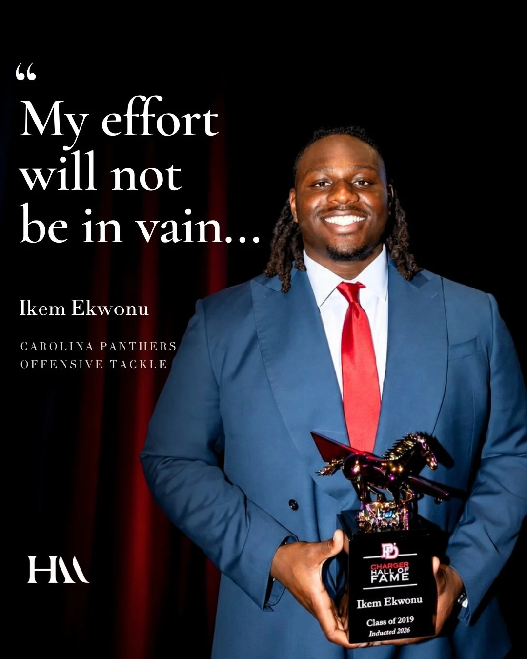 The voice on the other end of the phone delivered a fate that felt full circle.&nbsp;

In Las Vegas, Nevada, Ikem Ekwonu was answering the call that would bring him home to Charlotte, North Carolina. His mother, Amaka, held him while he spoke to Davi