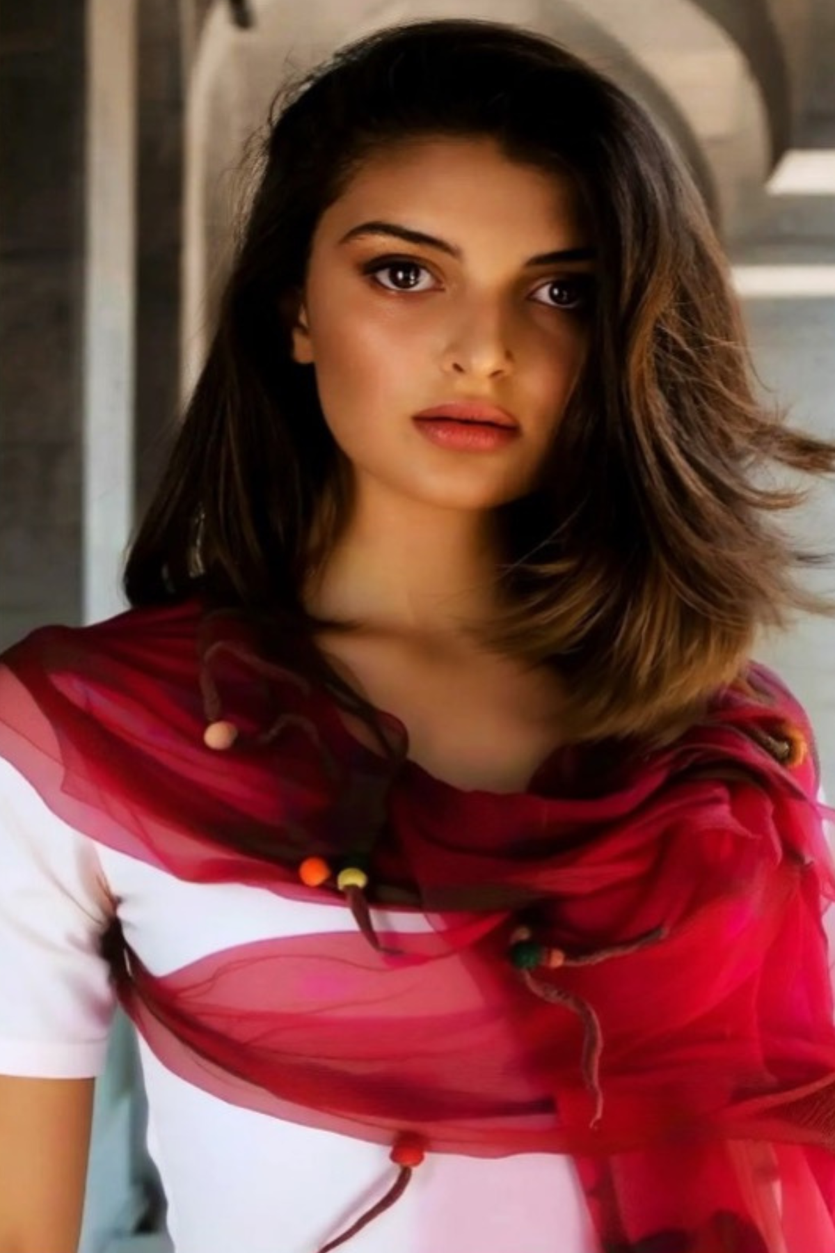 Turn heads when you enter the room wearing this statement necklace featuring multi-colored geometric wood pieces… by Sylca Designs. 