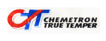 Logo with red and blue stylized letters 'CT' and black text reading 'Chemetron True Temper'.