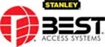 Logo of Stanley Best Access Systems with a red globe icon and black text