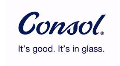 Consol logo with the tagline 'It's good. It's in glass.'