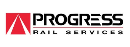 Progress Rail Services logo with red triangle and black text