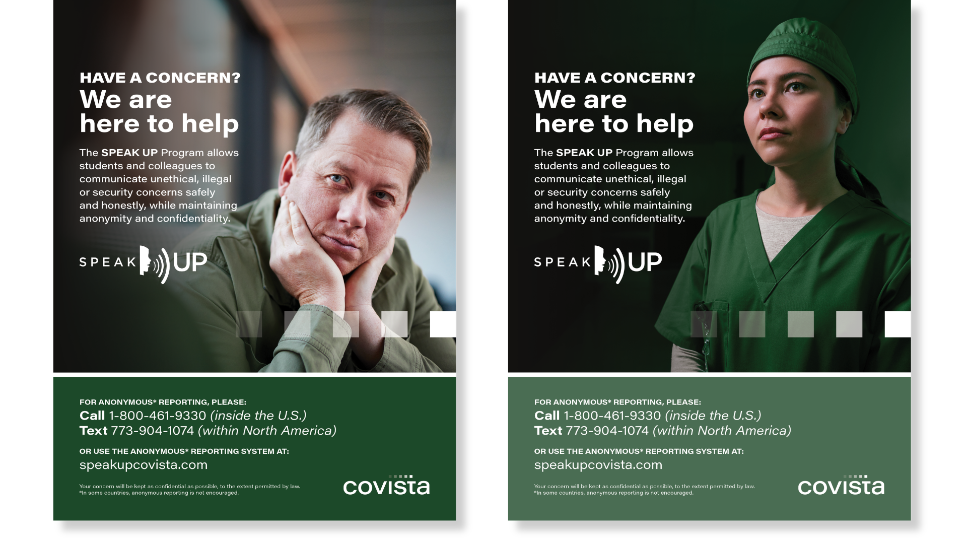 Covista 'Speak Up' Internal Posters