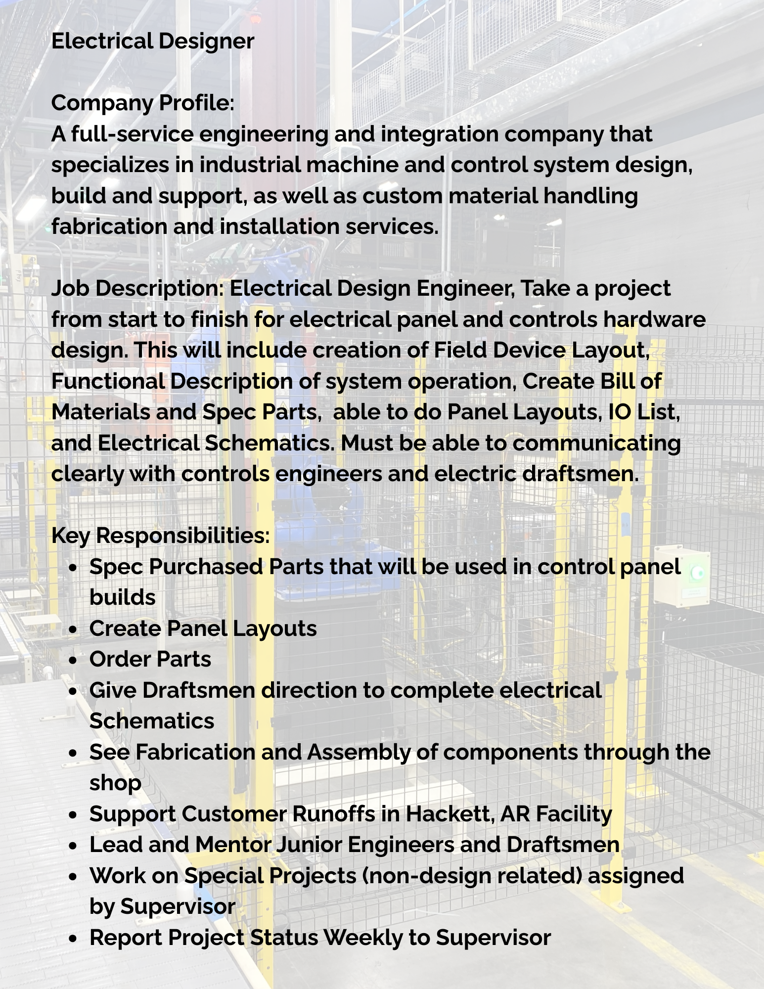 J+H Automation Solutions Careers and Job Posting