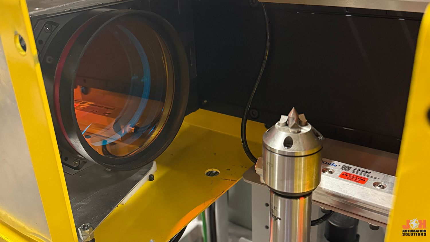 Automated shaft measuring machine designed, built, and installed by J+H Automation Solutions