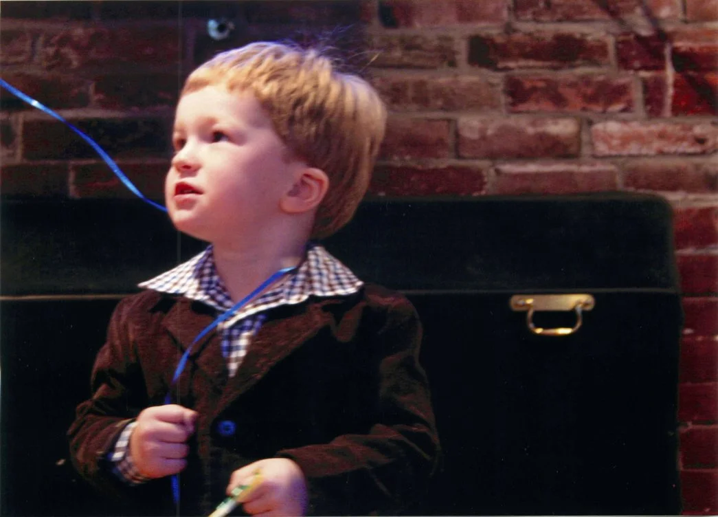 A photo of my son at his third birthday.