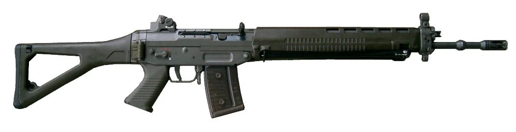The SIG SG 550 assault rifle.
