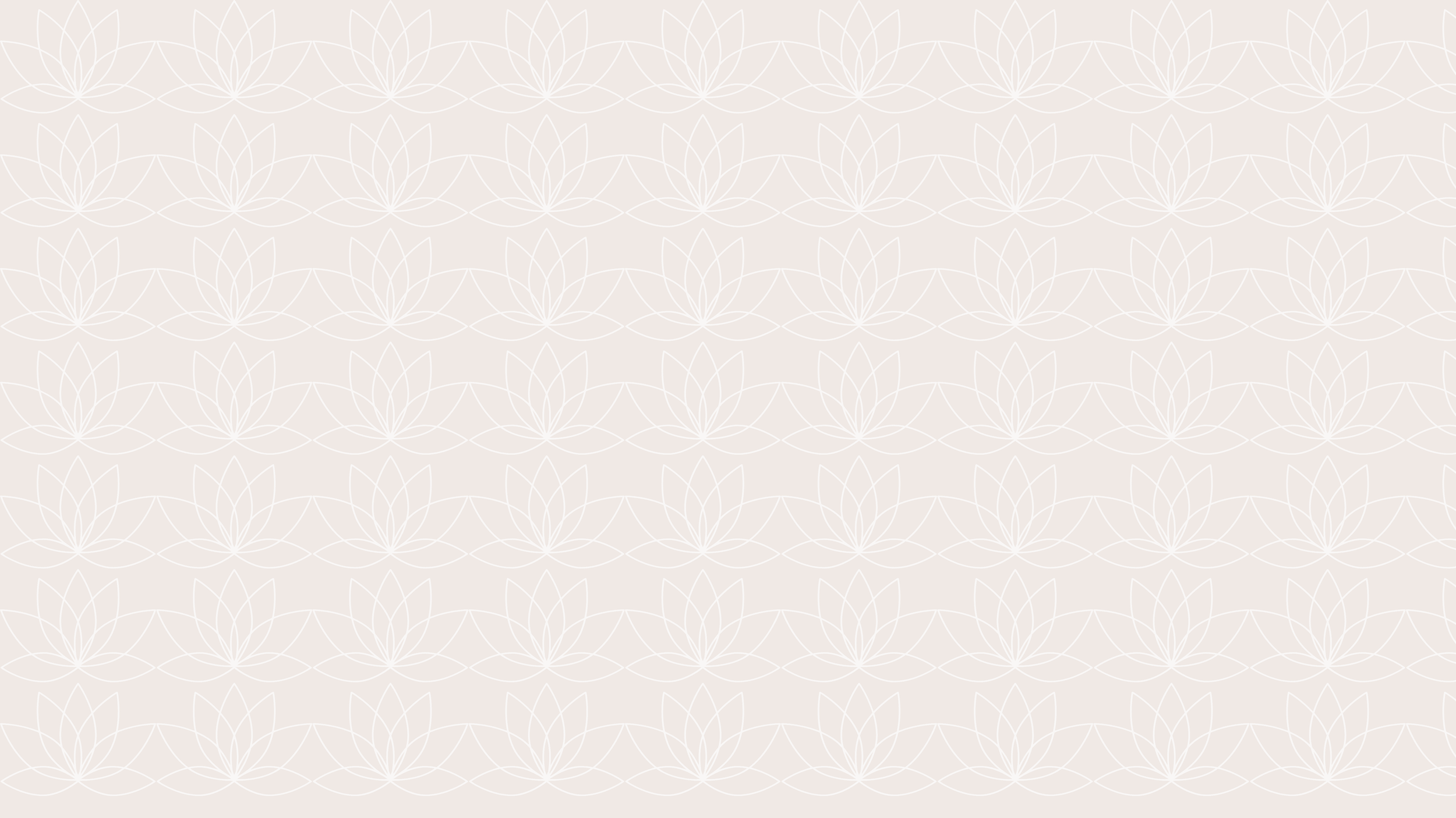 A beige background with a repeating white lotus flower pattern.