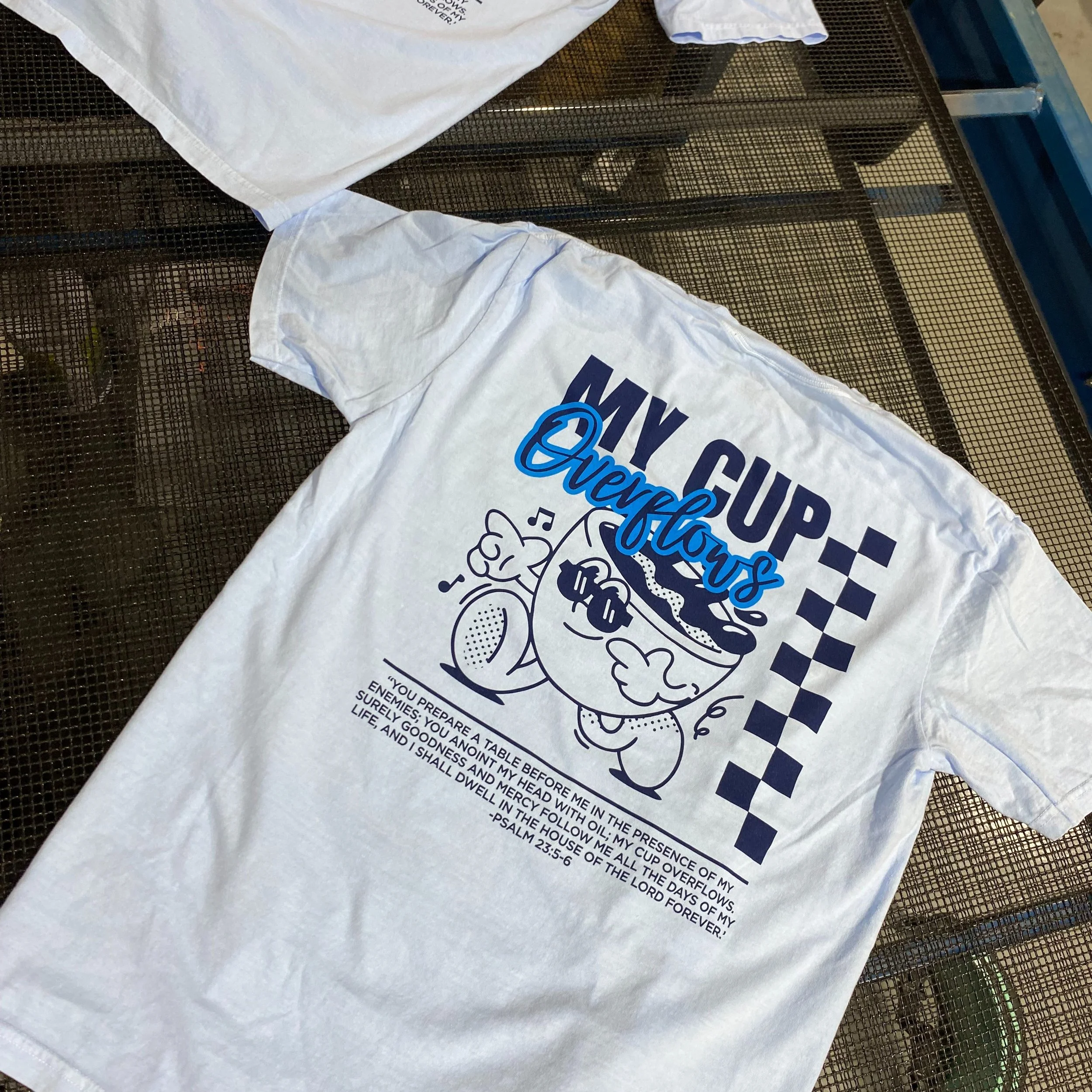 Cool little guy for @overflow.studentministry 
Thanks for sending it our way!
#yeahthatgreenville #tshirtprinting #printlocal #screenprinting