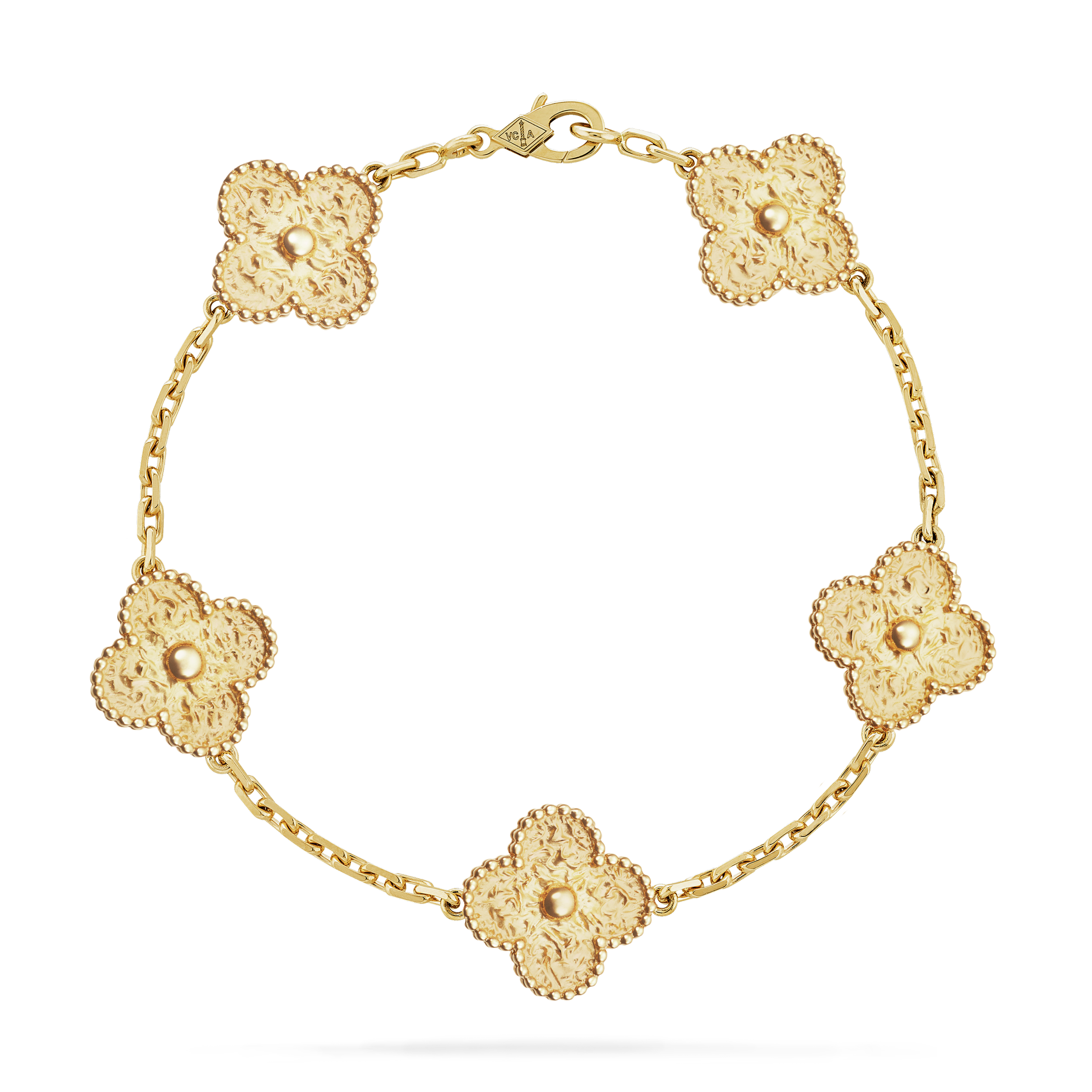 Vintage Alhambra Bracelet, Hammered