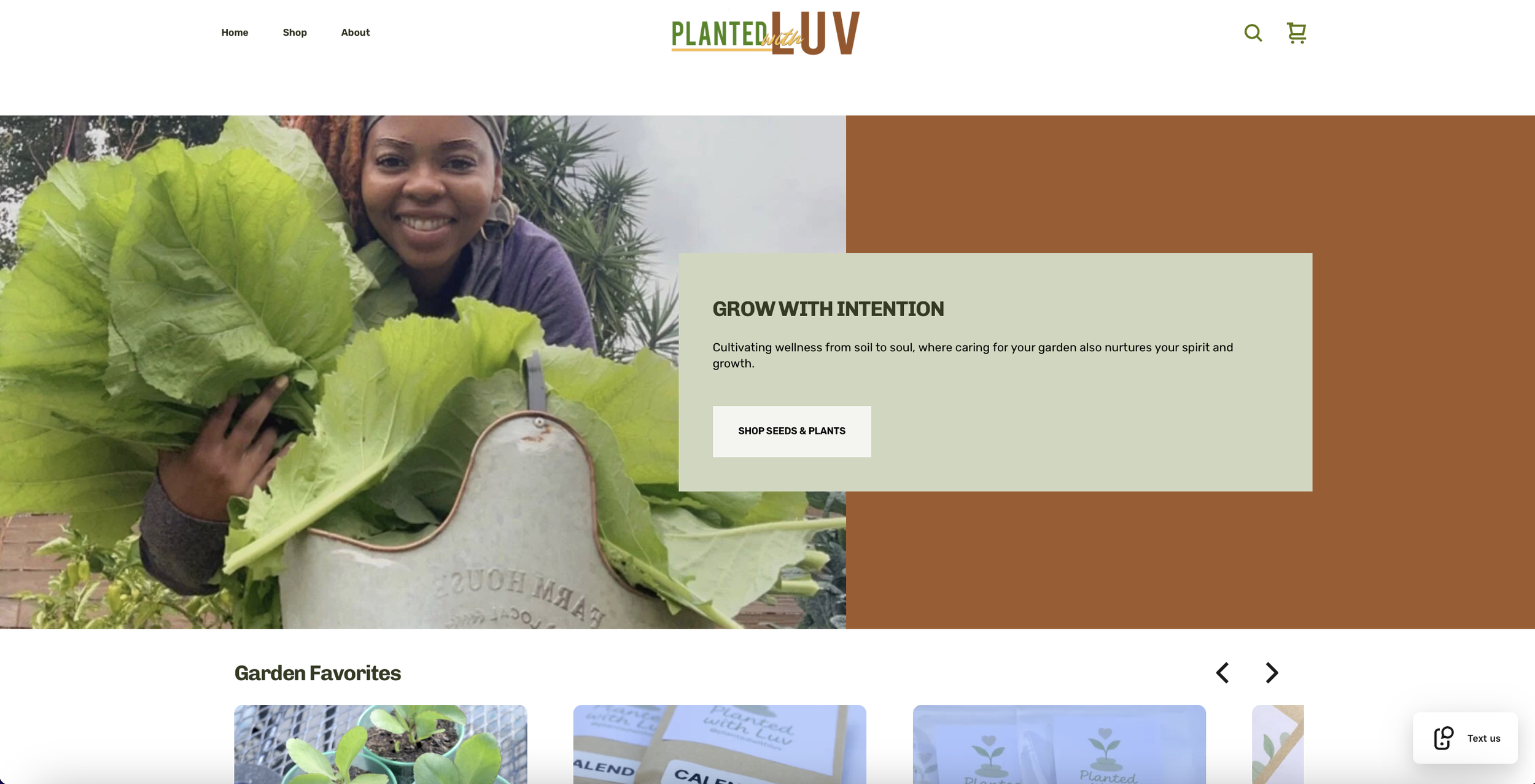 Planted with Luv, a New Orleans based gardener selling seeds and live plants