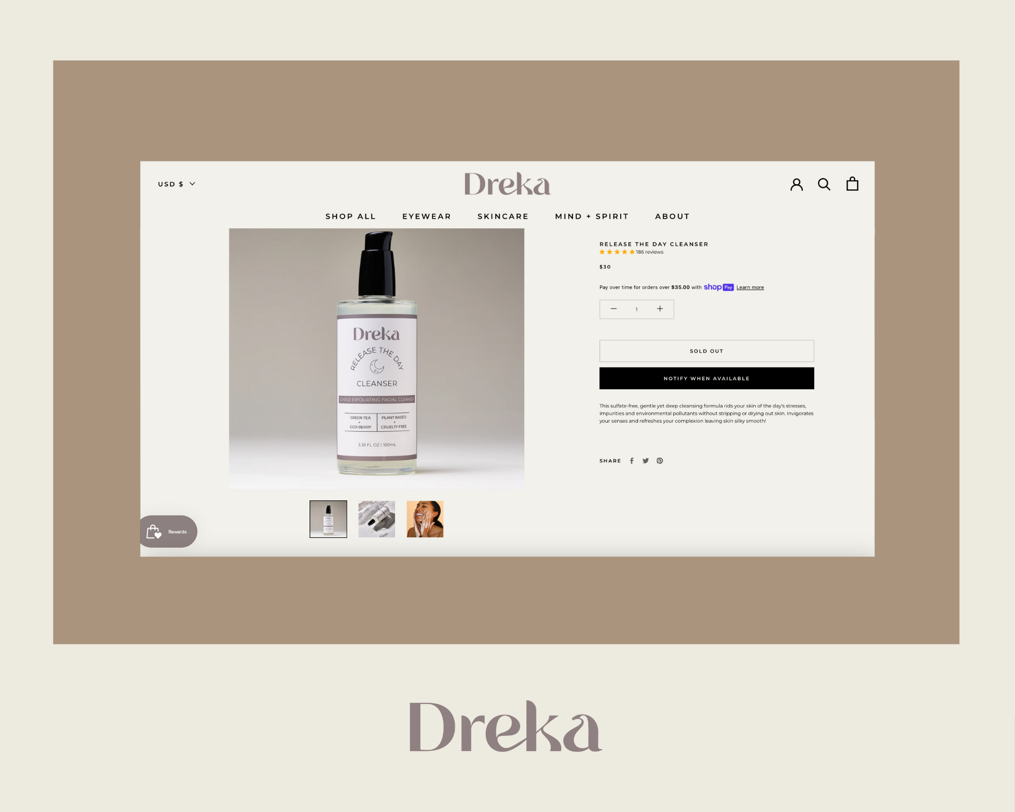 Dreka, a skincare and whole body wellness brand by Dreka Gates