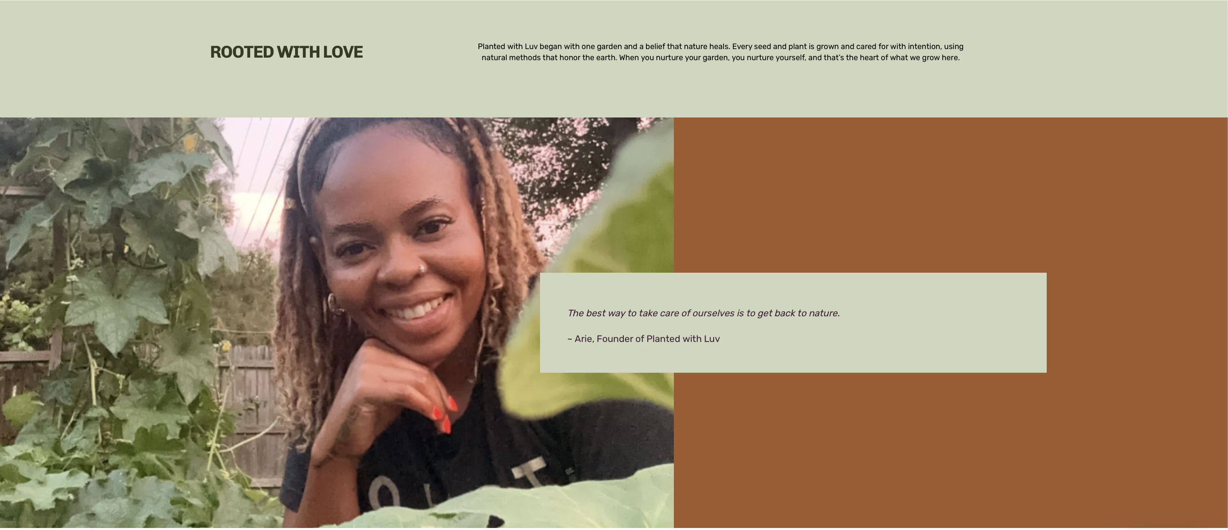 Planted with Luv, a New Orleans based gardener selling seeds and live plants