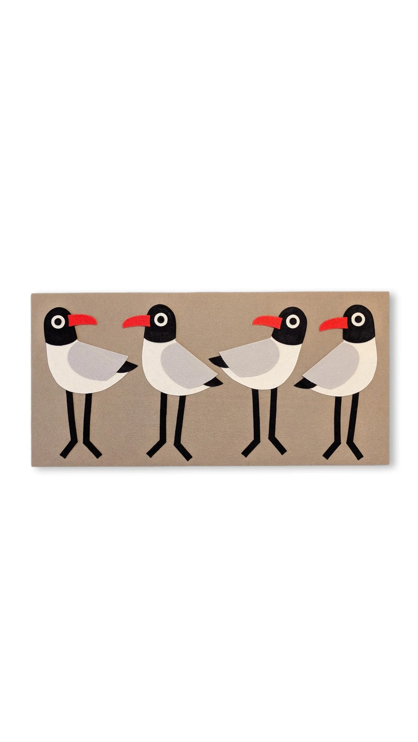LAUGHING GULLS
Wool Felt & Wood