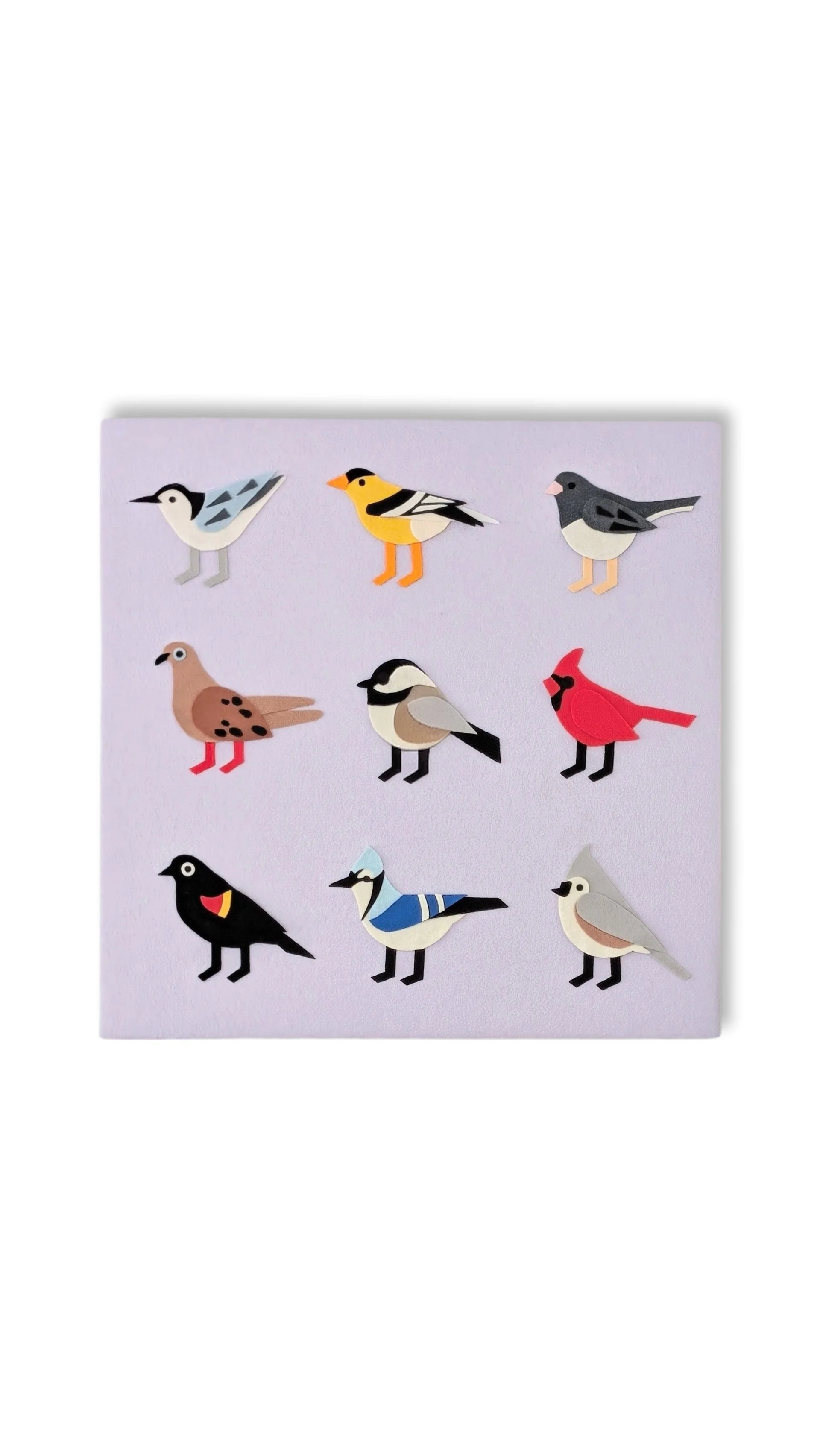 BACKYARD BIRDS
24x24 inches
Wool Felt & Wood