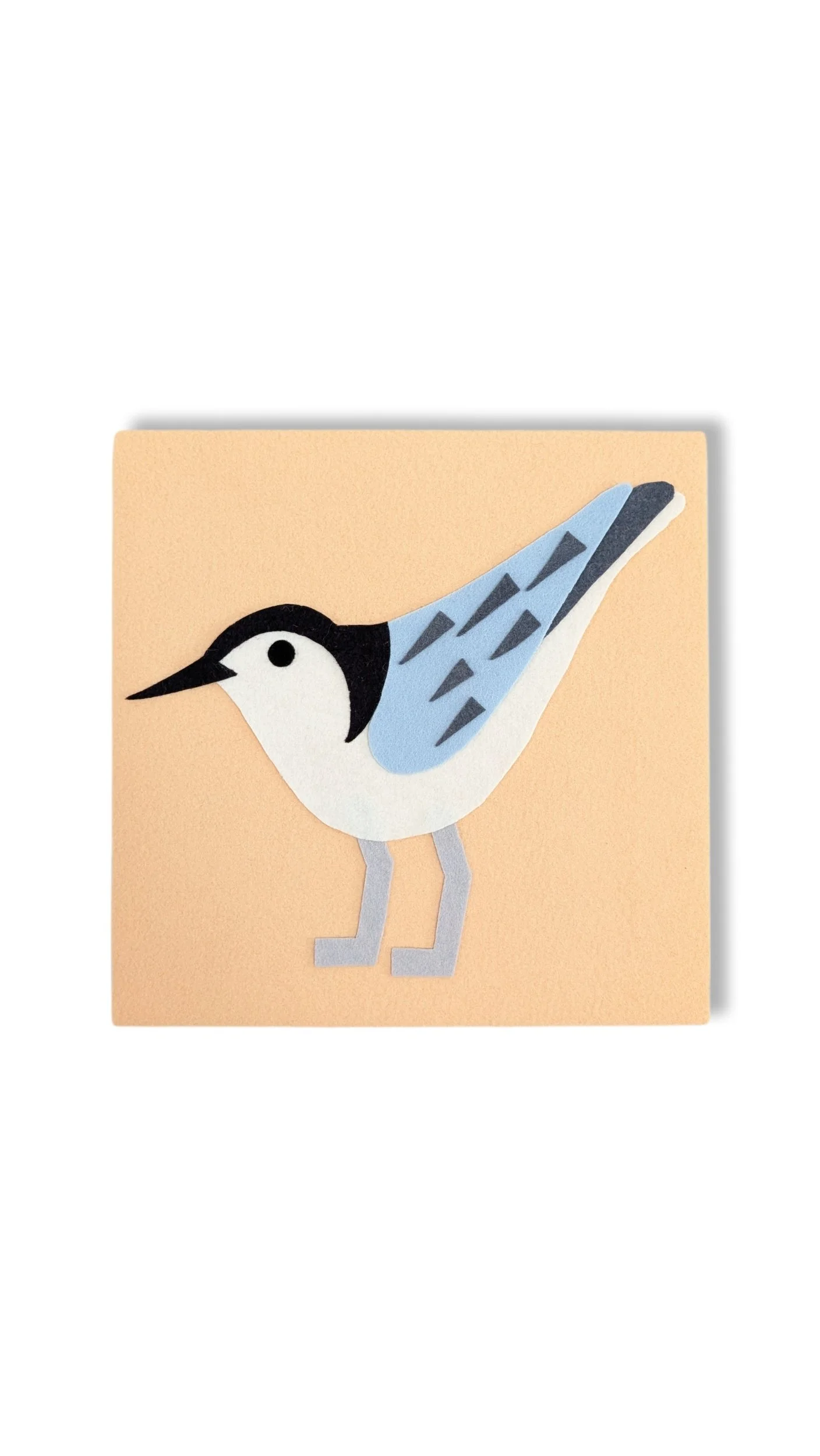 WHITE-BREASTED NUTHATCH
12x12 inches
Wool Felt & Wood