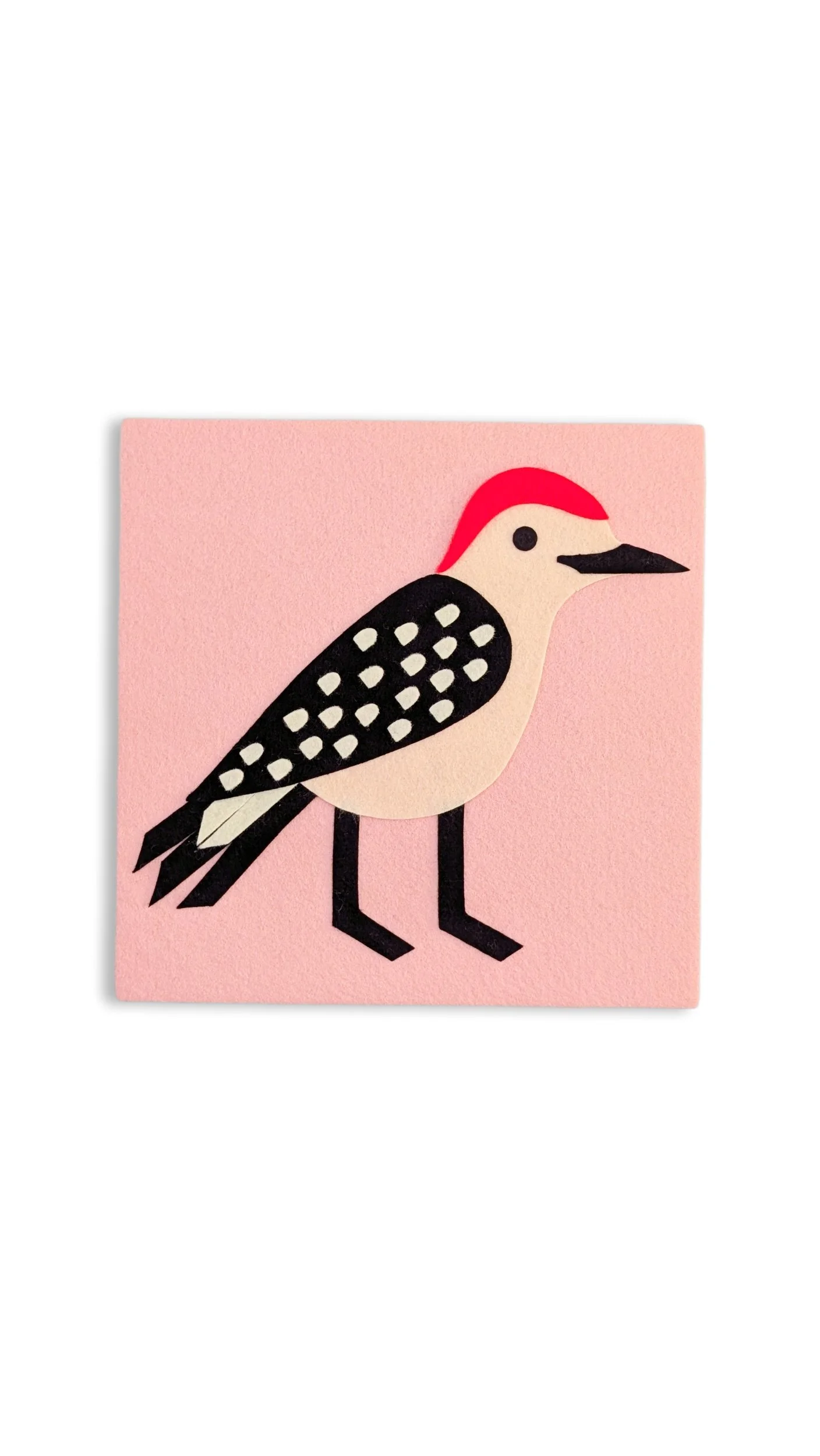 RED BELLIED WOODPECKER
12x12 inches
Wool Felt & Wood
