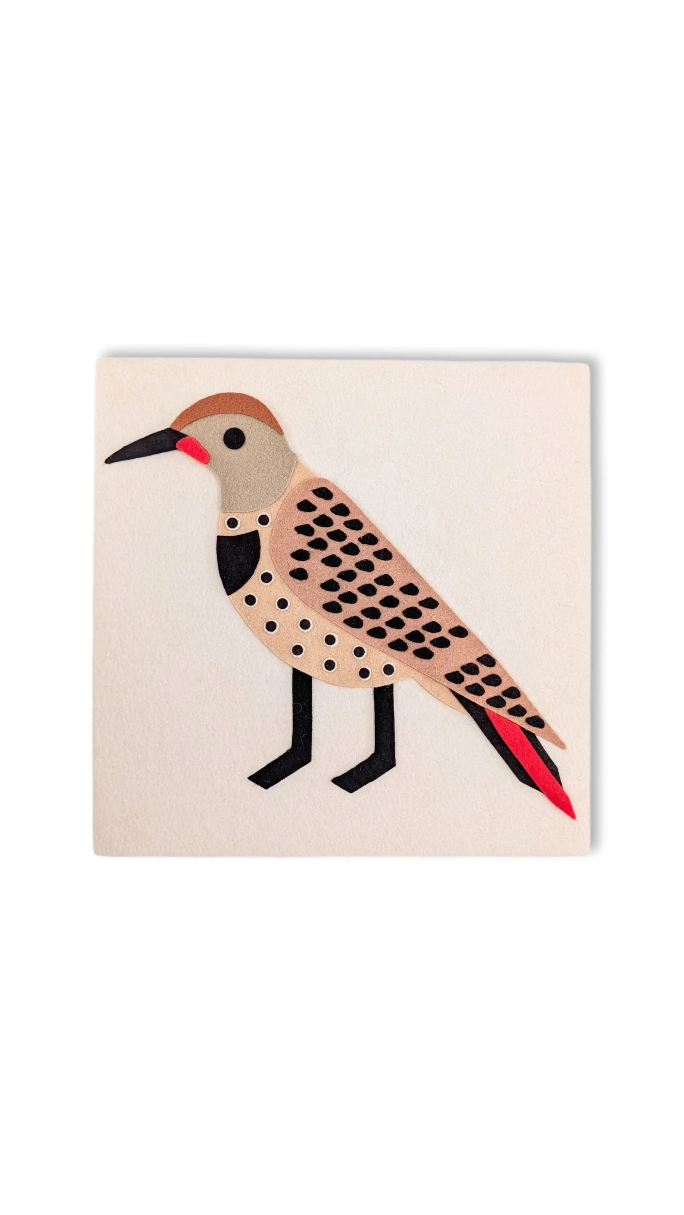 NORTHERN FLICKER
12x12 inches
Wool Felt & Wood