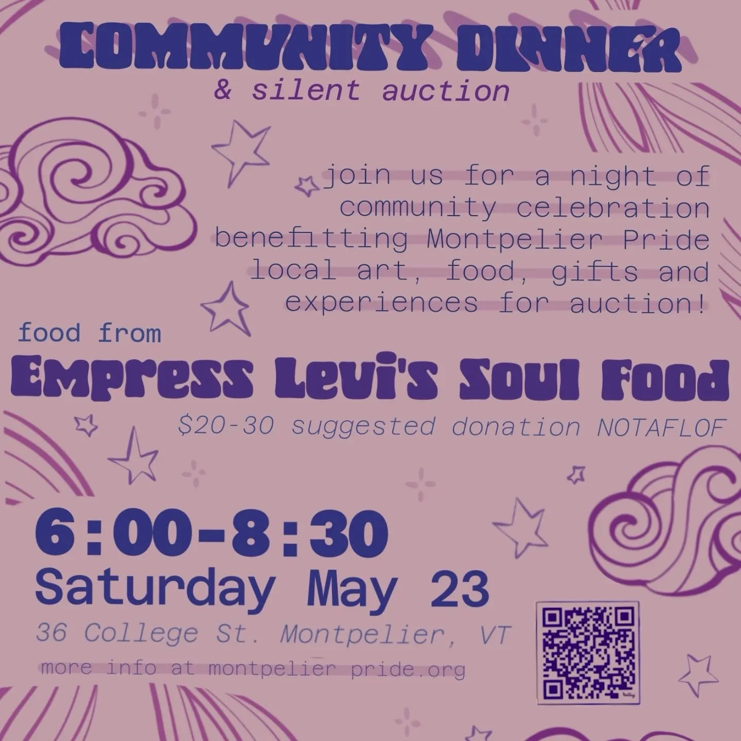 Montpelier Pride Community Dinner &amp; Silent Auction
