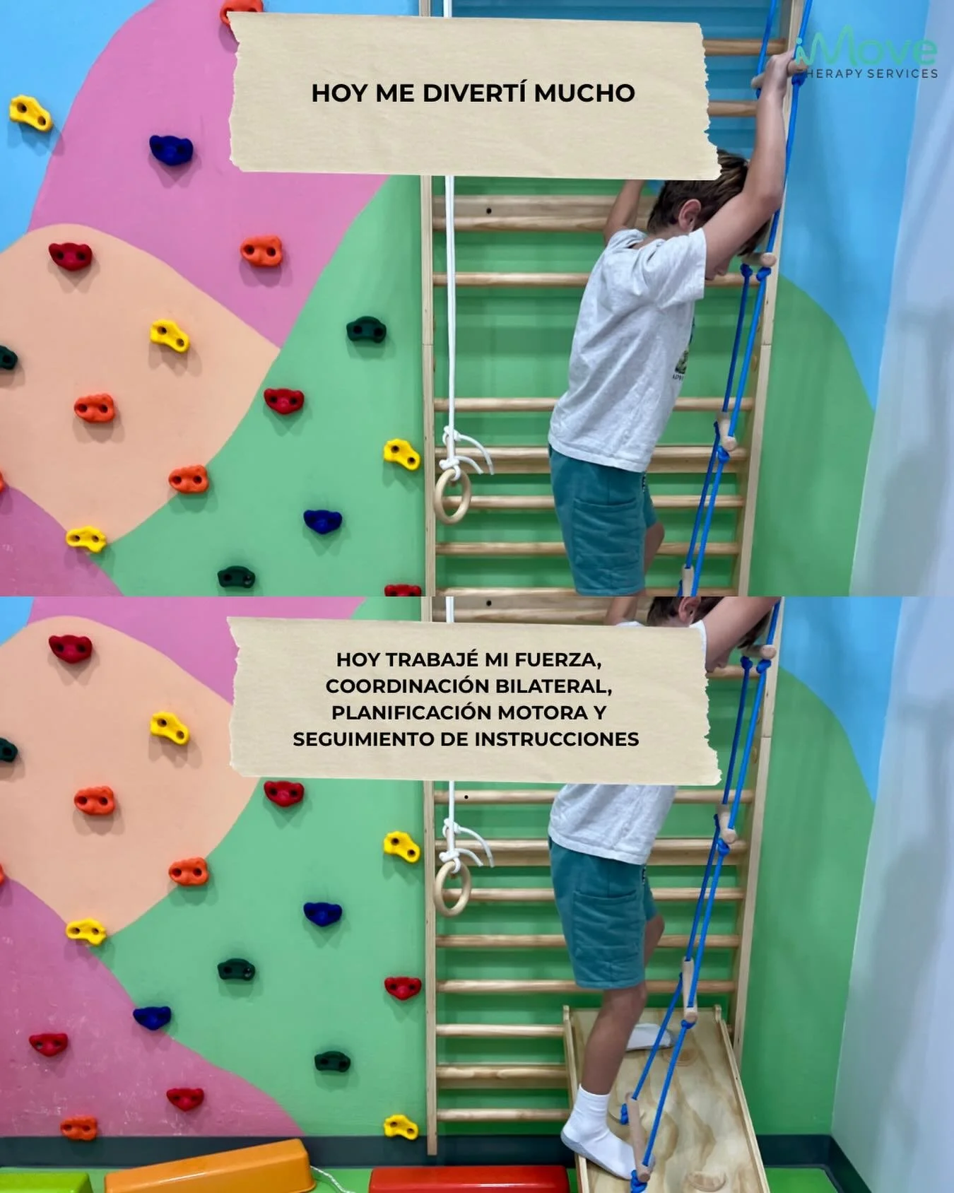 &ldquo;Hoy sub&iacute; bien alto y me divert&iacute; mucho &rdquo;🪜

Detr&aacute;s de ese logro hay mucho m&aacute;s que solo escalar. 

Actividades como esta nos permiten trabajar fuerza, coordinaci&oacute;n, planificaci&oacute;n motora y confianza