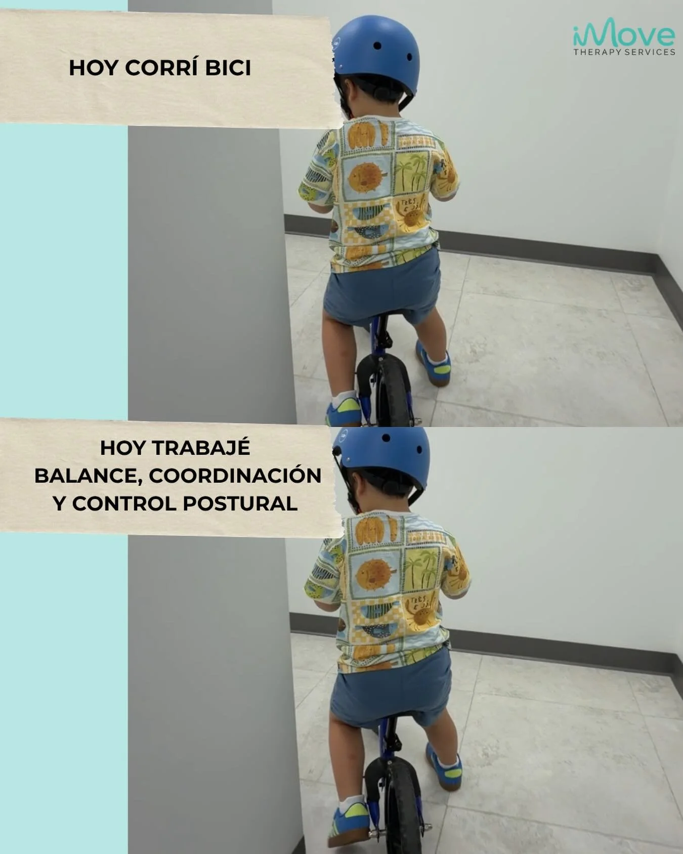 &ldquo;Hoy corr&iacute; bici&rdquo; 🚲

En terapia ocupacional trabajamos la coordinaci&oacute;n y el balance de manera intencional, a trav&eacute;s de actividades que tienen un prop&oacute;sito para el ni&ntilde;o.

En iMove queremos que nuestros pa
