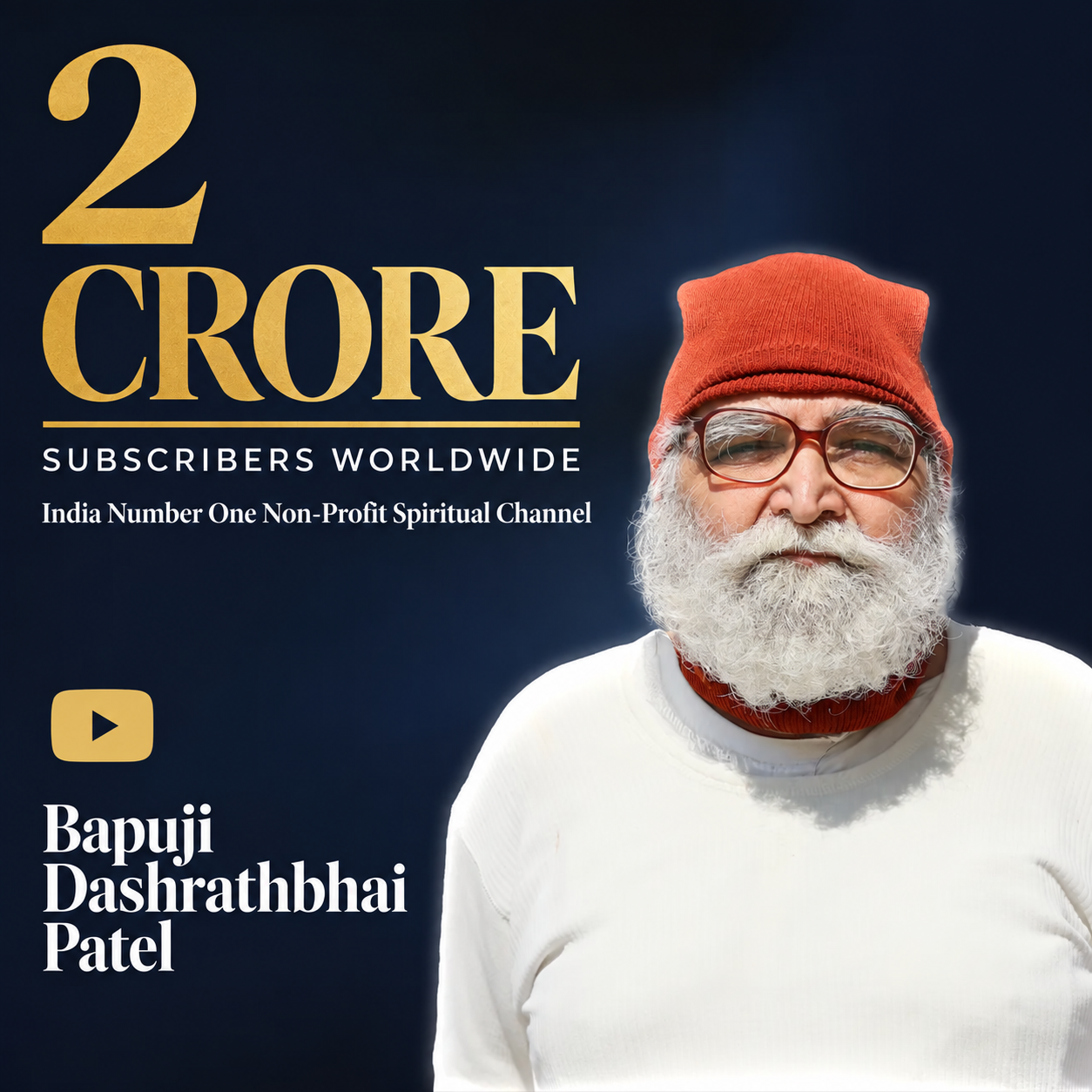 Bapuji Dashrathbhai Patel: 2 Crore+ Subscribers & India’s #1 Nonprofit Ranking