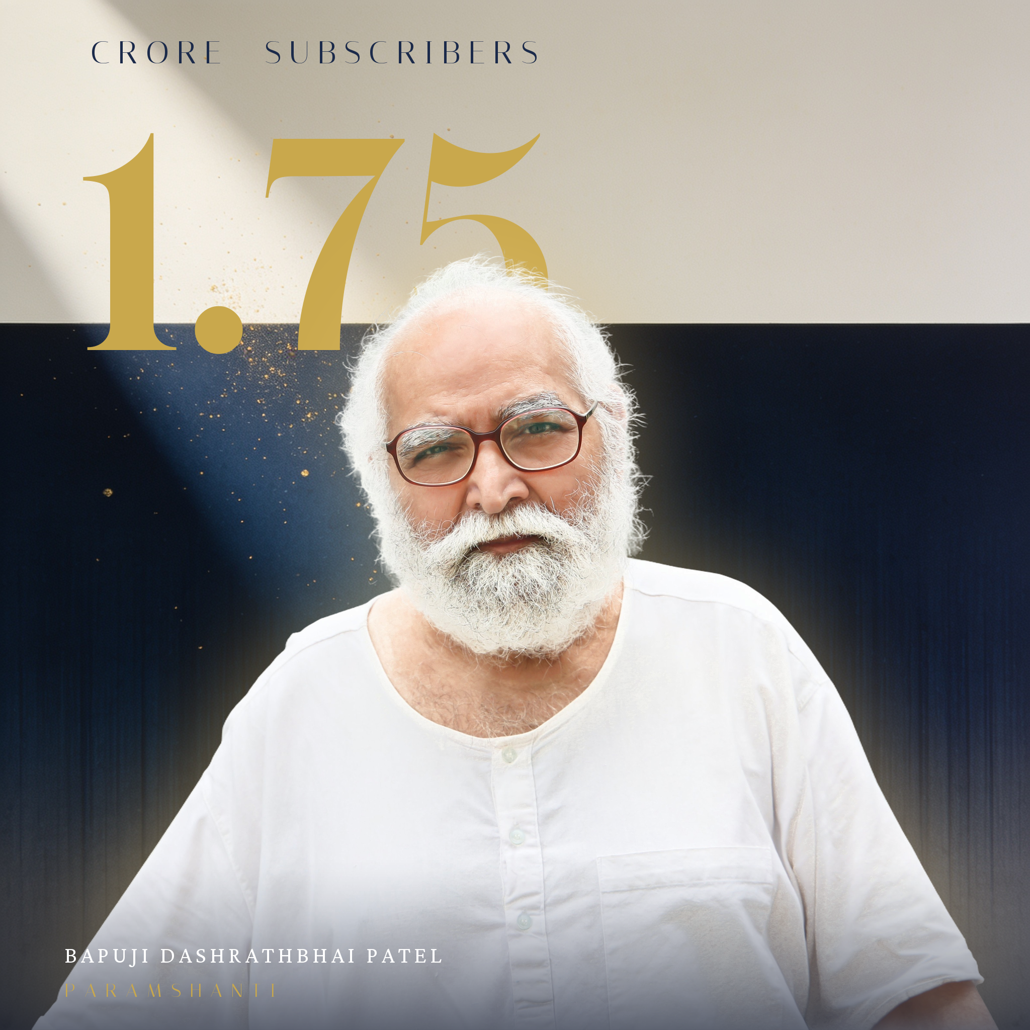 INDIA NO.1 SPIRITUAL CHANNEL 17.7M+ Bapuji Dashrathbhai Patel . India's No. 1 non-profit spiritual YouTube channel