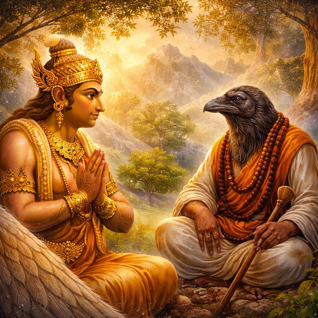 The Divine Dialogue Between Garuda and Kag Bhusundi