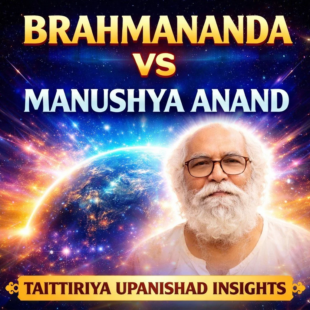 Brahmananda vs Manushya Anand:A Journey from Human Joy to Supreme Bliss (Taittiriya Upanishad)