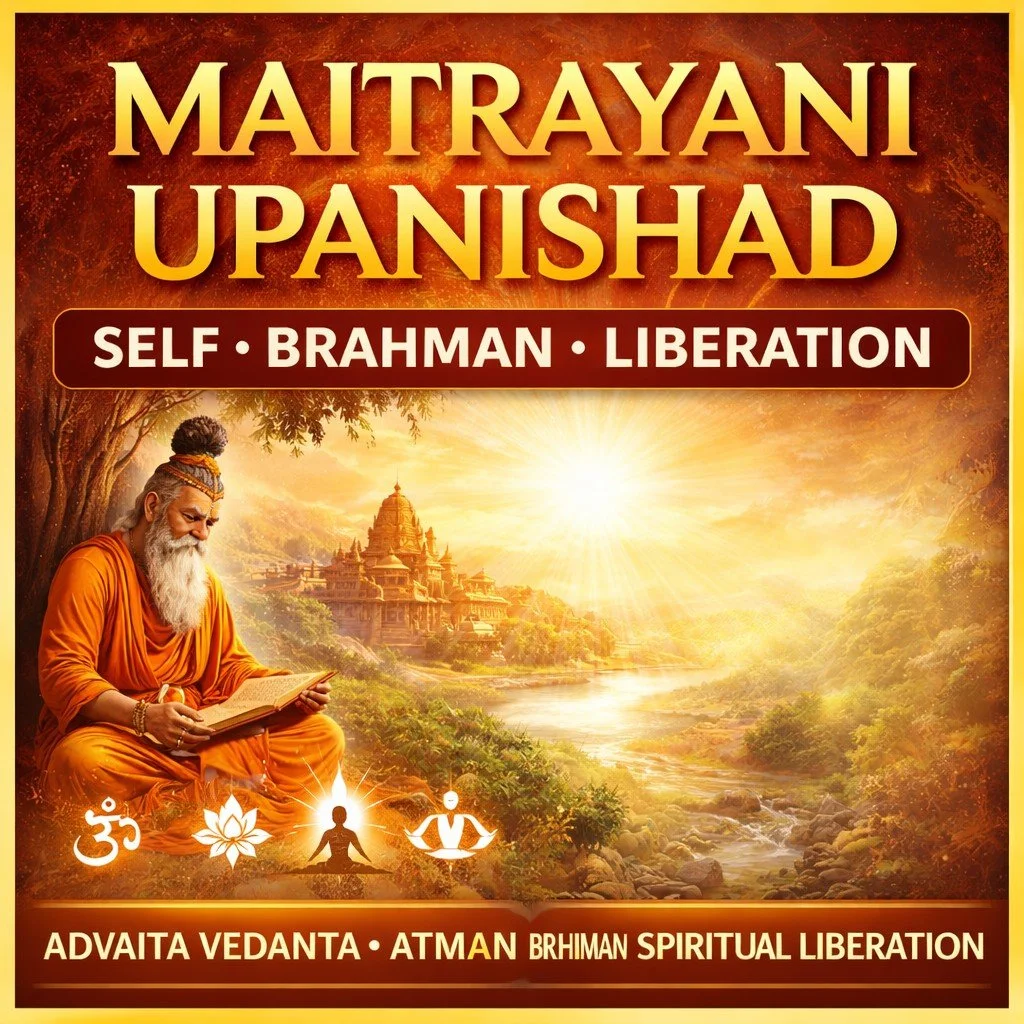 Episode 438, Maitrayani Upanishad Explained – Self, Brahman, Renunciation &amp; path of Liberation (part 1)