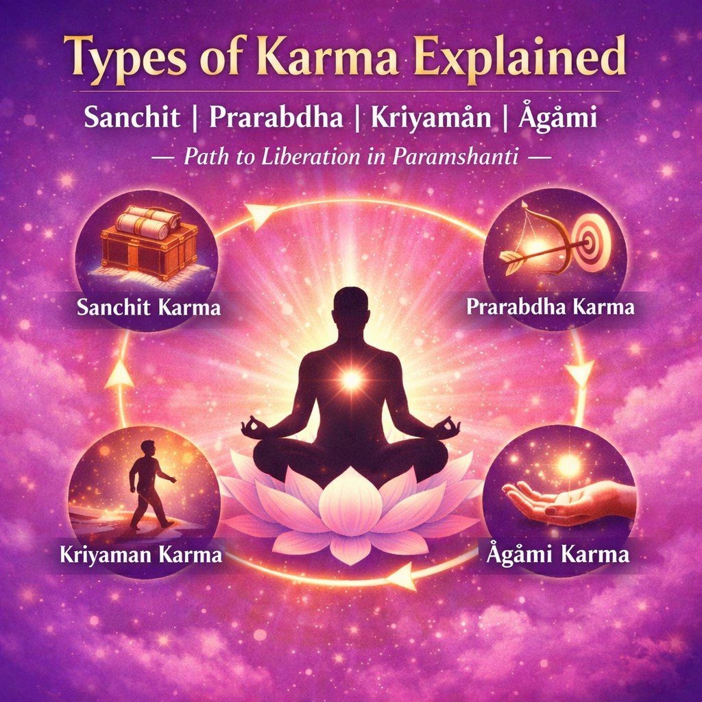 Episode 200, Types of Karma Explained: Sanchit, Prarabdha, Kriyamān &amp; Āgāmi – Path to Liberation  (Part 1)