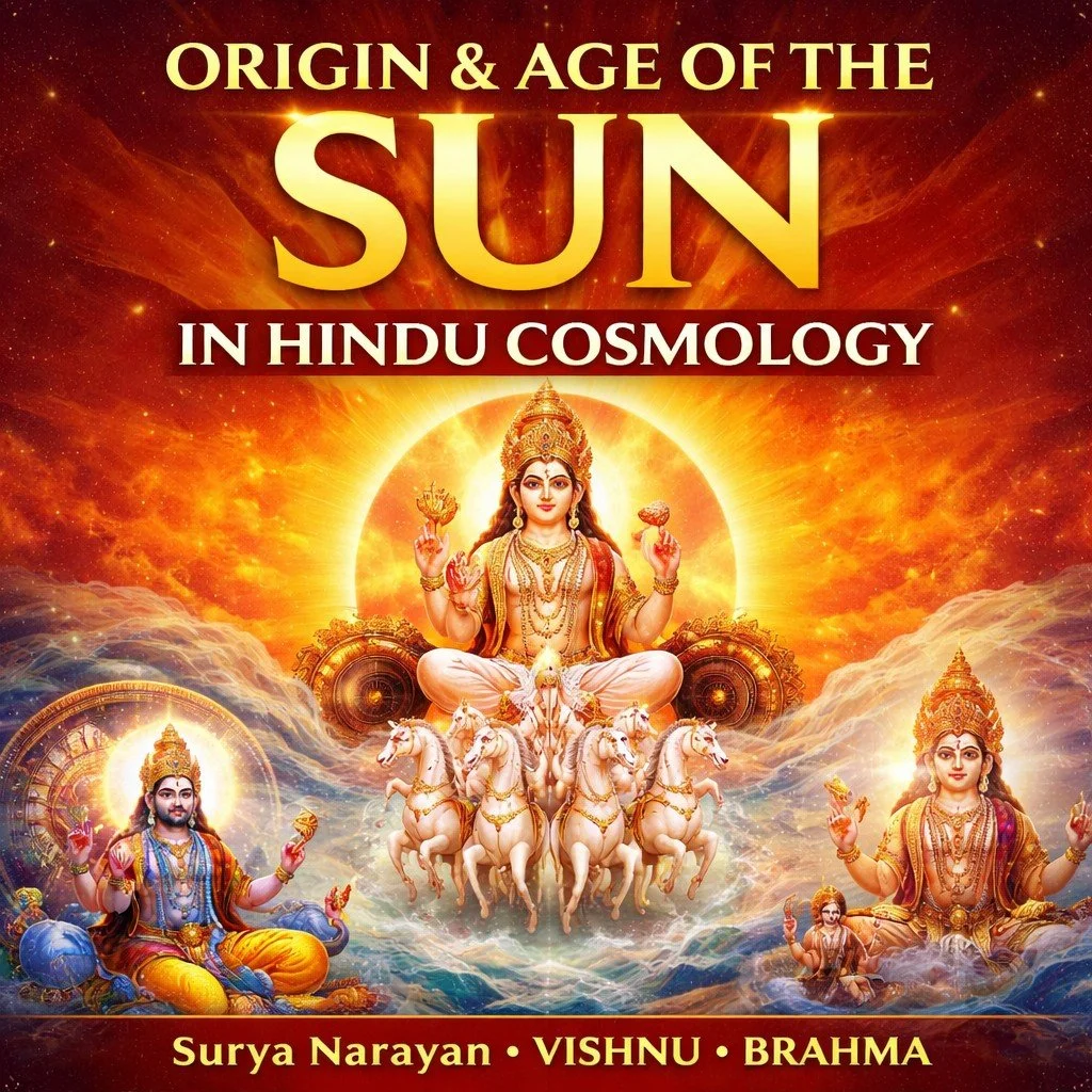 2024, The Cosmic Origin and Age of the Sun: A Spiritual Perspective (सूर्य की आयु कितनी है? Age of SUN, What is Source of Sun's Power? सूर्य और नारायण का संबंध)