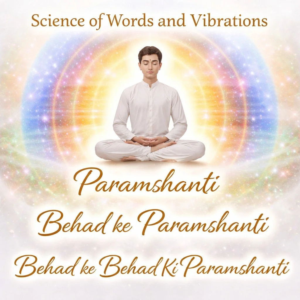 2026, Science of Words and Vibrations of Chanting “Paramshanti”, “Behad ke &nbsp;Paramshanti” and “Behad ke Behad Kee Paramshanti”(परमशांति मंत्र की सूक्ष्म शक्ति का रहस्य)