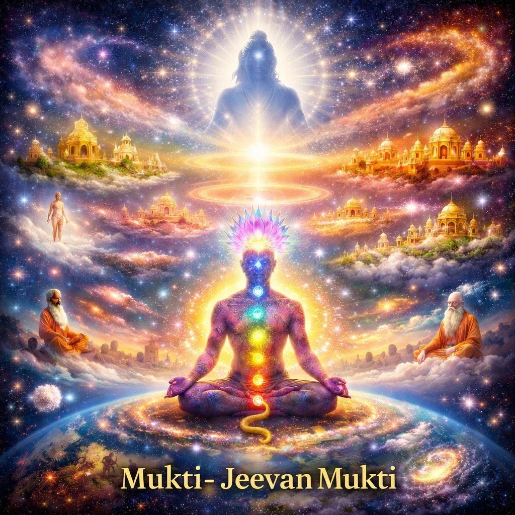 2016, Mukti and Jeevan Mukti (Concept of Moksha,Mukti, जीवनमुक्ति|HOW to end Reincarnation/जन्म मृत्यु?Beyond KARMA-Reality)