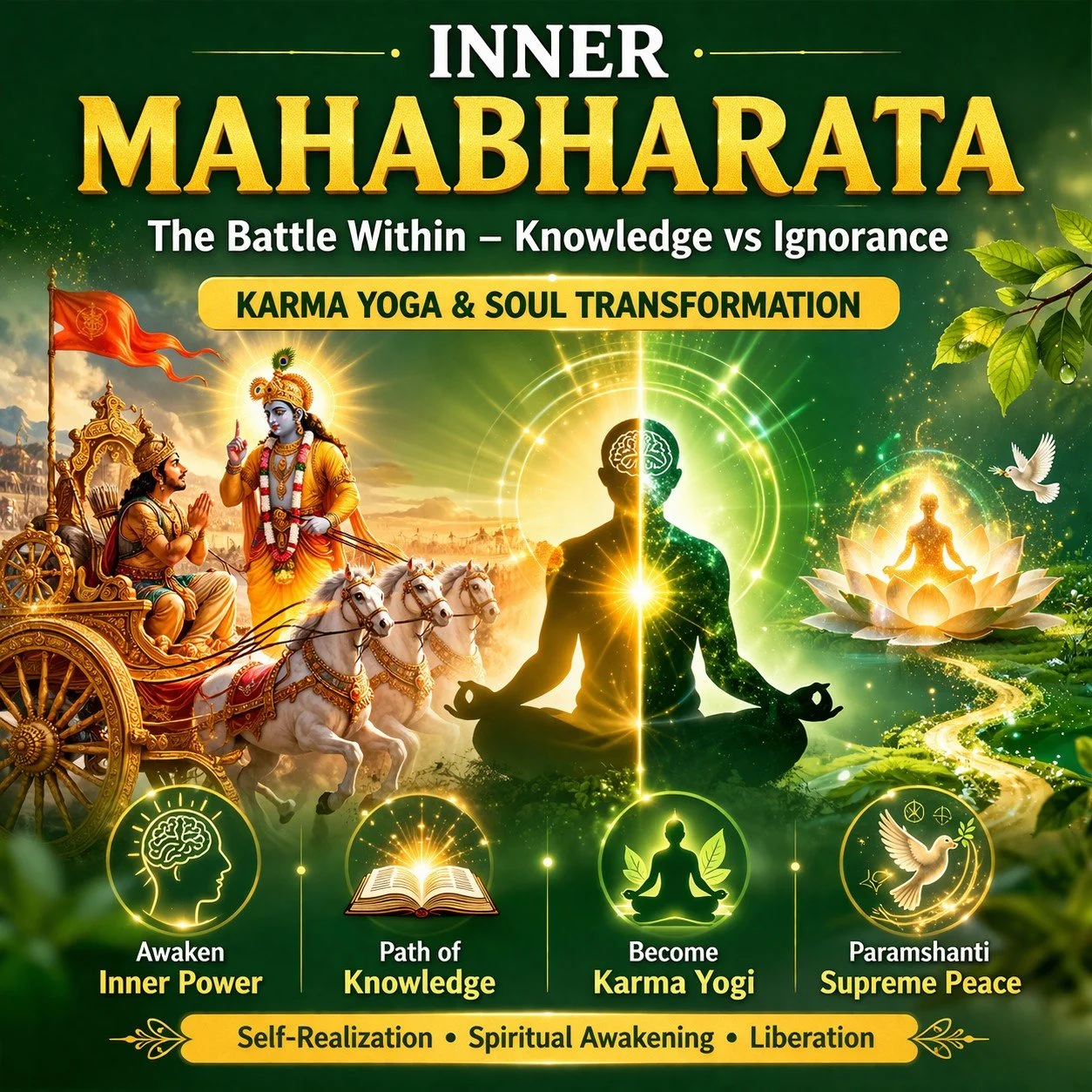 2018, Today’s Mahabharata: The Inner War Between Knowledge &amp; Ignorance; The Subtle Battle Between Positive &amp; Negative Vibrations (महाभारत युद्ध कल &amp; आज में क्या अंतर है?)