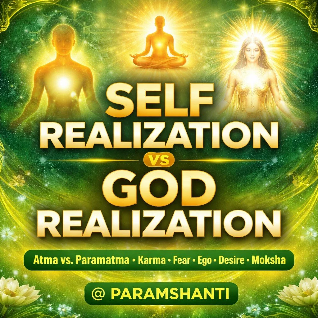 2018, Self-Realization vs God-Realization: Difference Between Atma and Paramatma &amp; Effect of Fear, Ego and Desire (आत्मा &amp; परमात्मा में अंतर| Effect of Fear, Ego &amp; Desire)