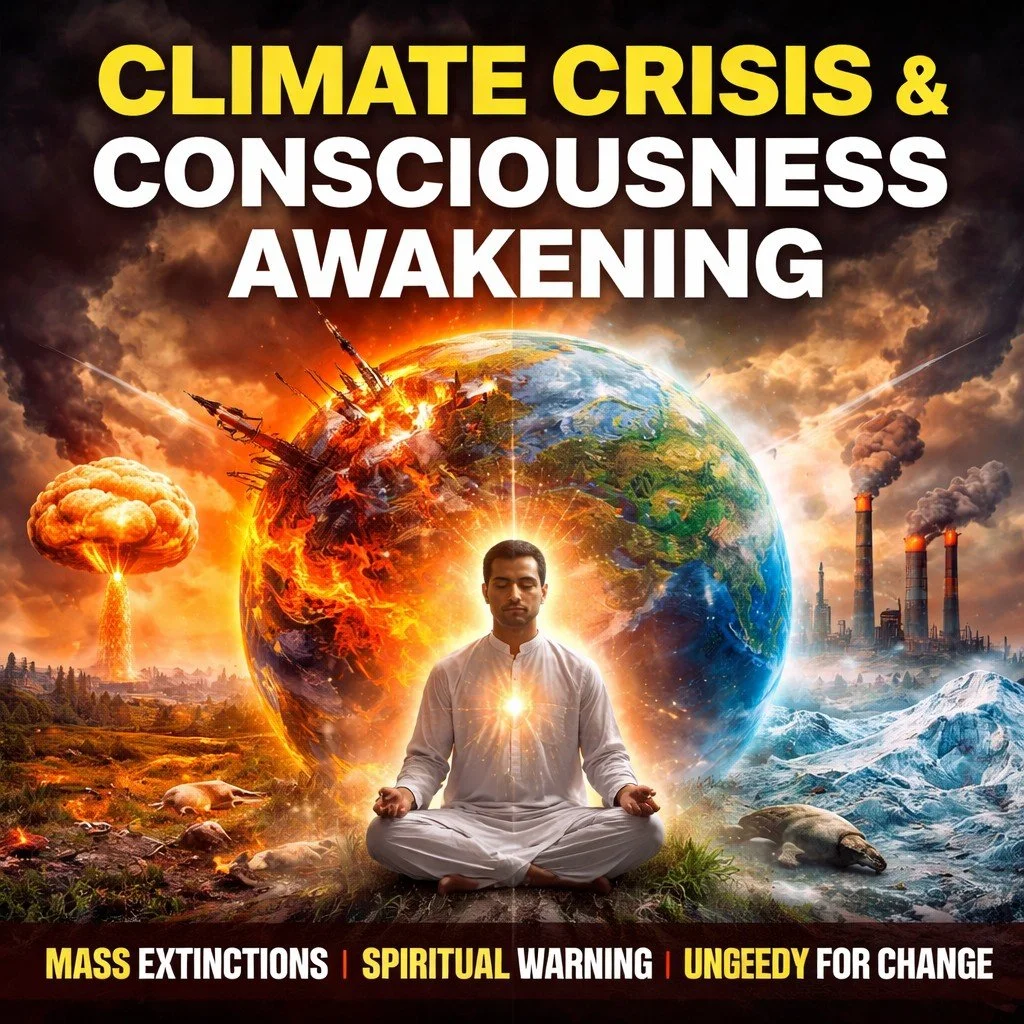 Episode 1458, Climate Crisis or Consciousness Crisis?(पृथ्वी पर अब तक 5 महाविनाश (Mass Extinctions)हो चुके हैं जलवायु नही चेतना का संकट है