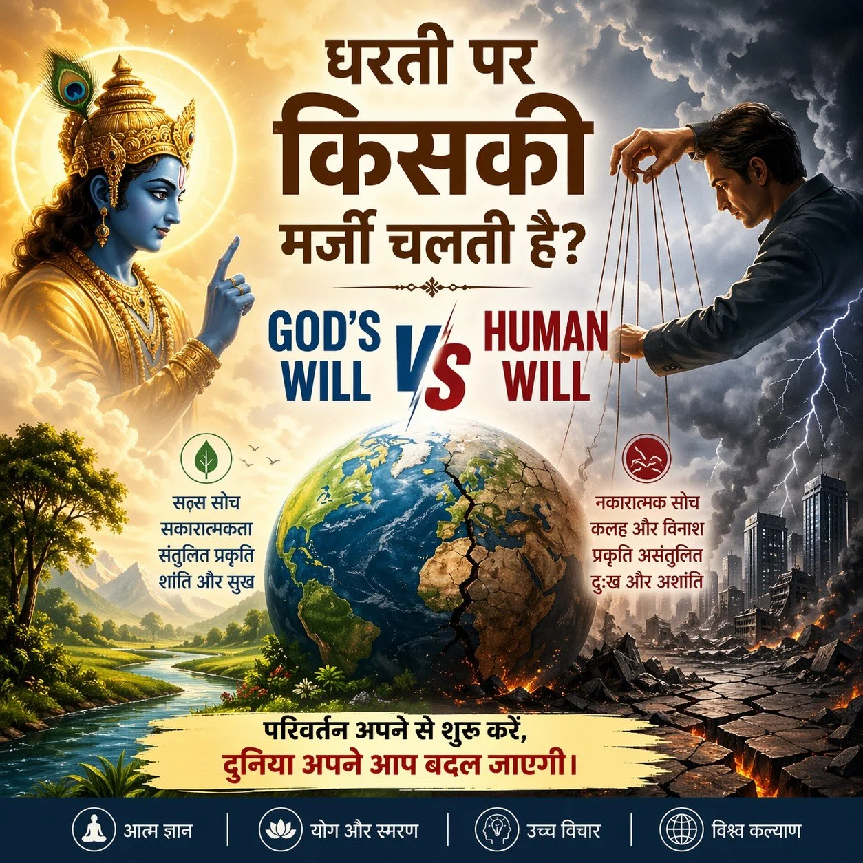 2016, Human’s will vs God’s will| मन माना भाव का अर्थ| 5 तत्व imbalance क्यों है?
