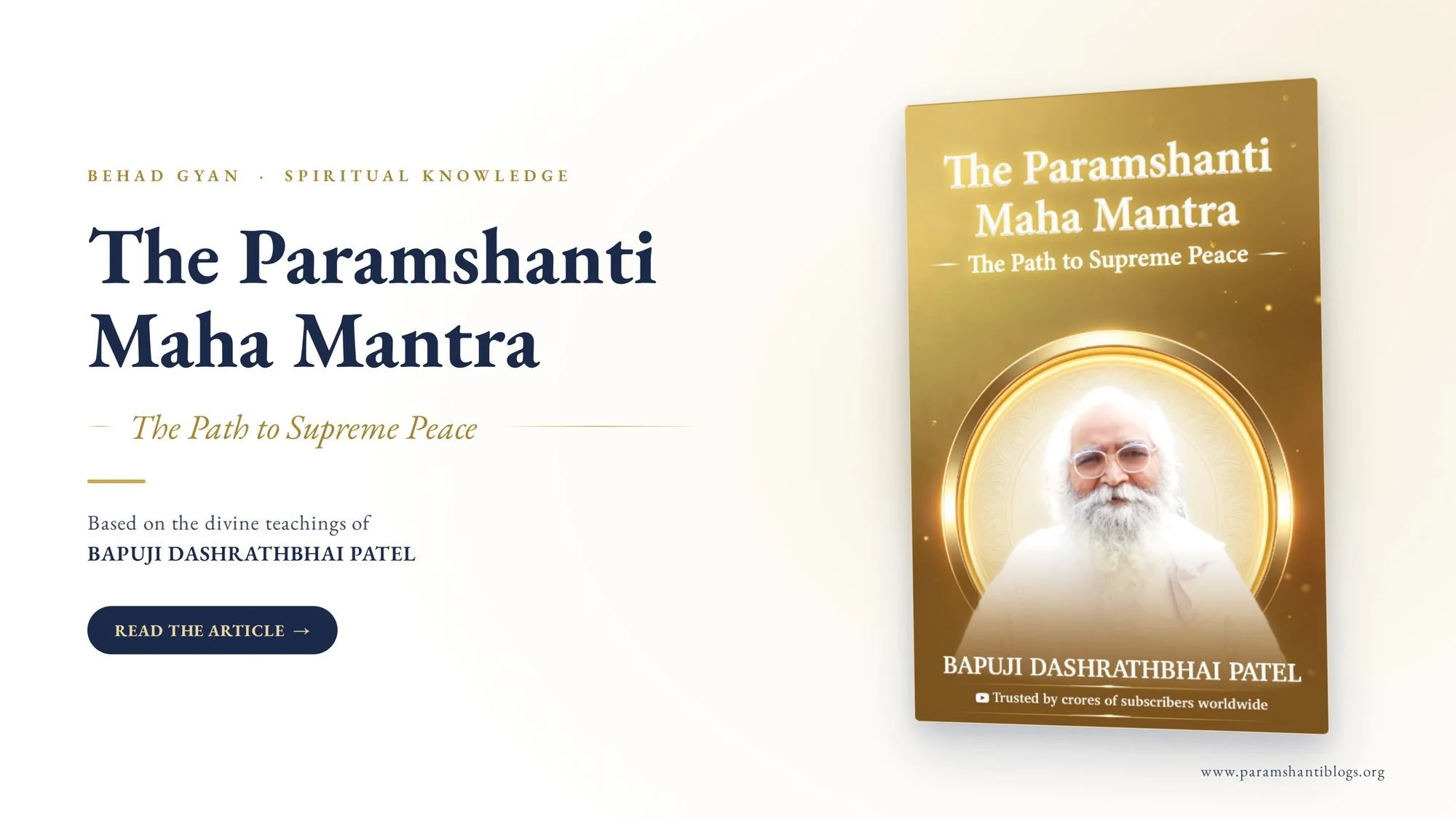 The Paramshanti Maha Mantra: Why Supreme Peace Is the Soul's Original State