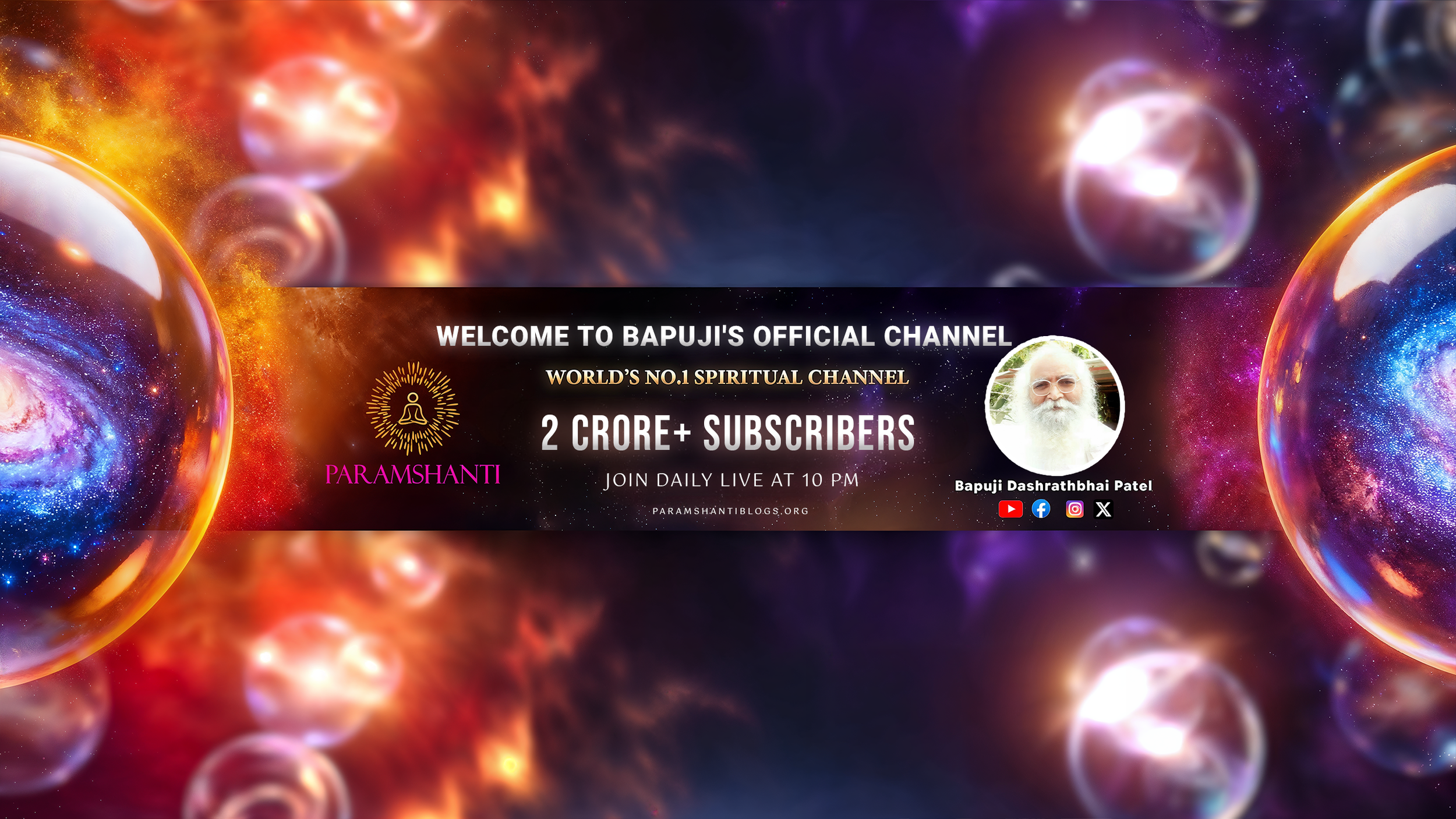 Explore five spiritual YouTube channels with subscriber counts checked on 13 September 2026. Bapuji Dashrathbhai Patel leads this selected comparison at 20M+ / 2 CRORE+, with a mission that includes 300+ free spiritual books.
